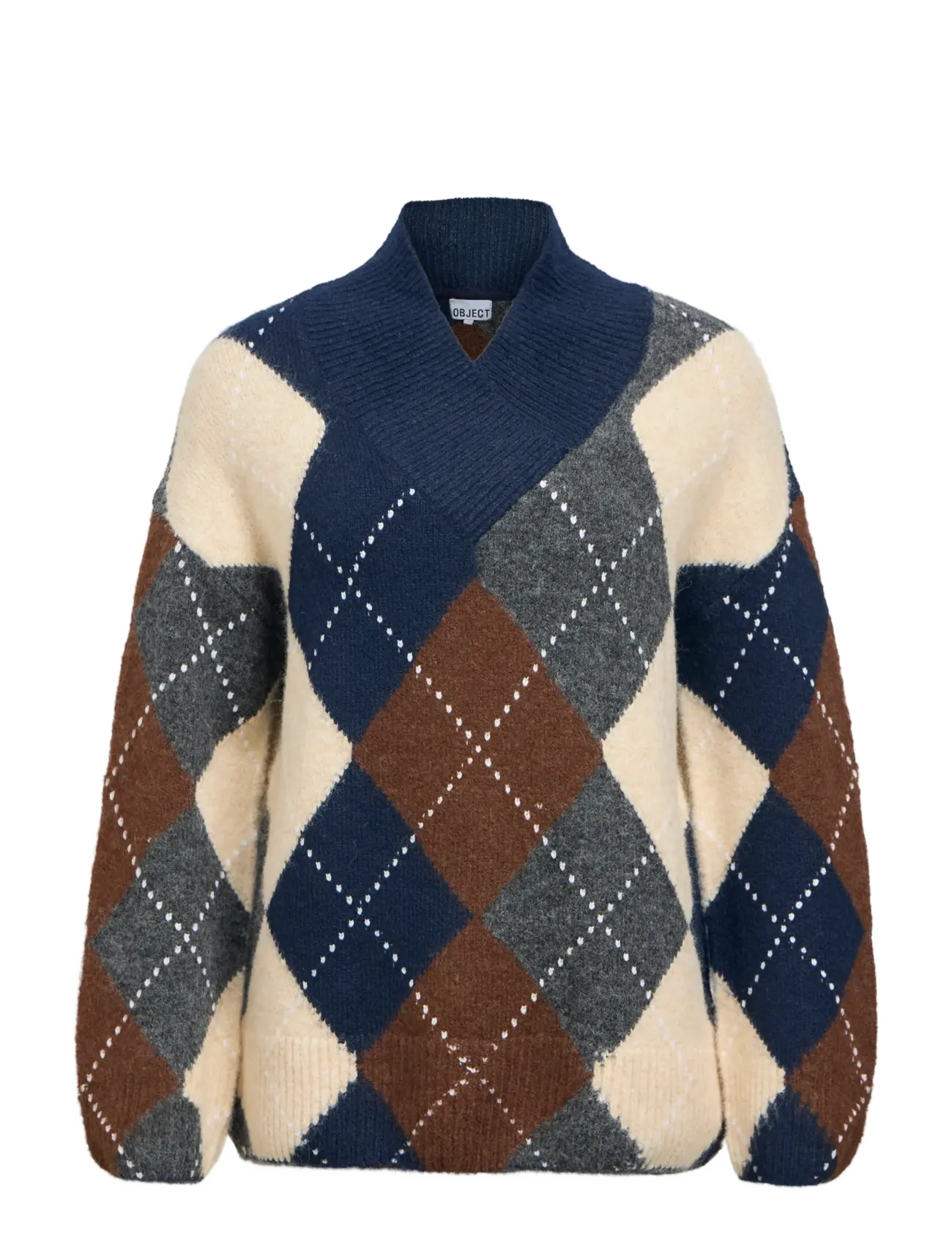 Object OBJBRENDA L/S LO V-NECK PULLOVER NOOS - Stickade tröjor - SKY CAPTAIN / navy