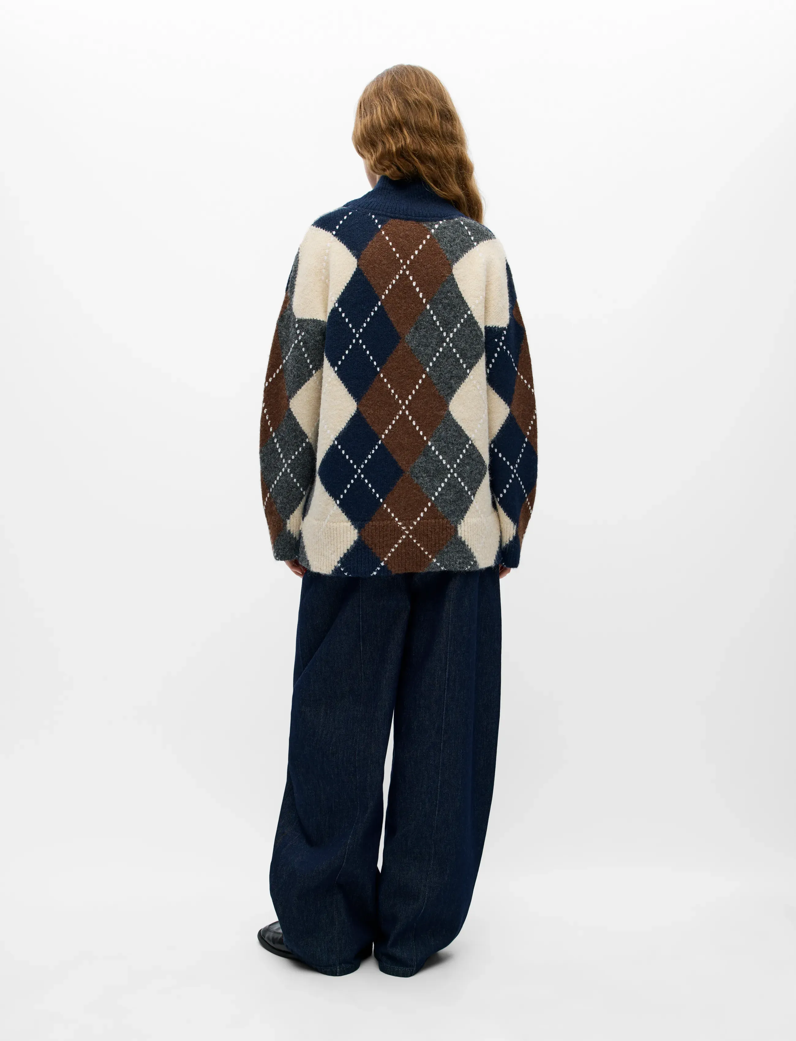 Object - OBJBRENDA L/S LO V-NECK PULLOVER NOOS - stickade tröjor - sky captain - 2