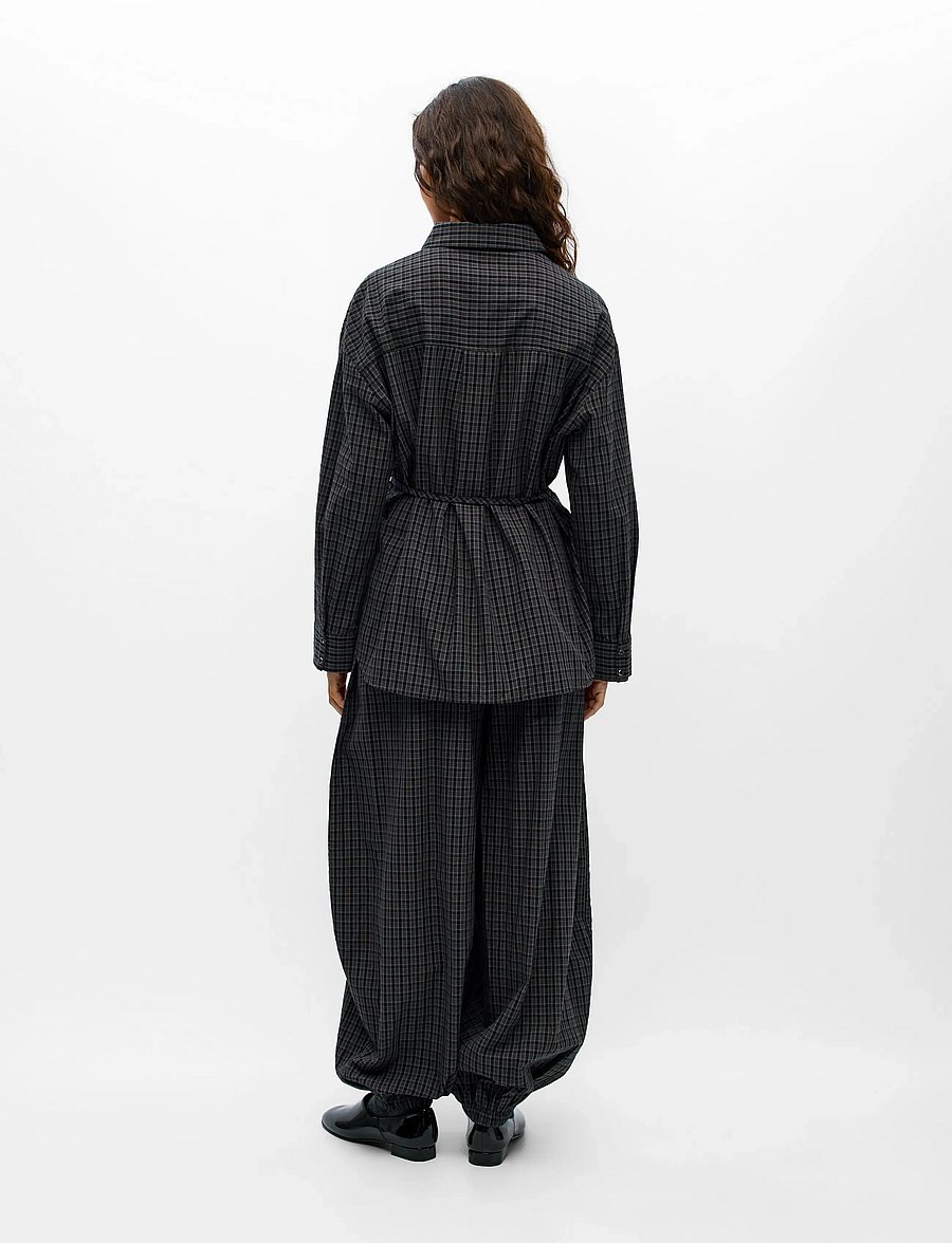 Object - OBJDELVA L/S LO SHIRT 148 - gunmetal - 2