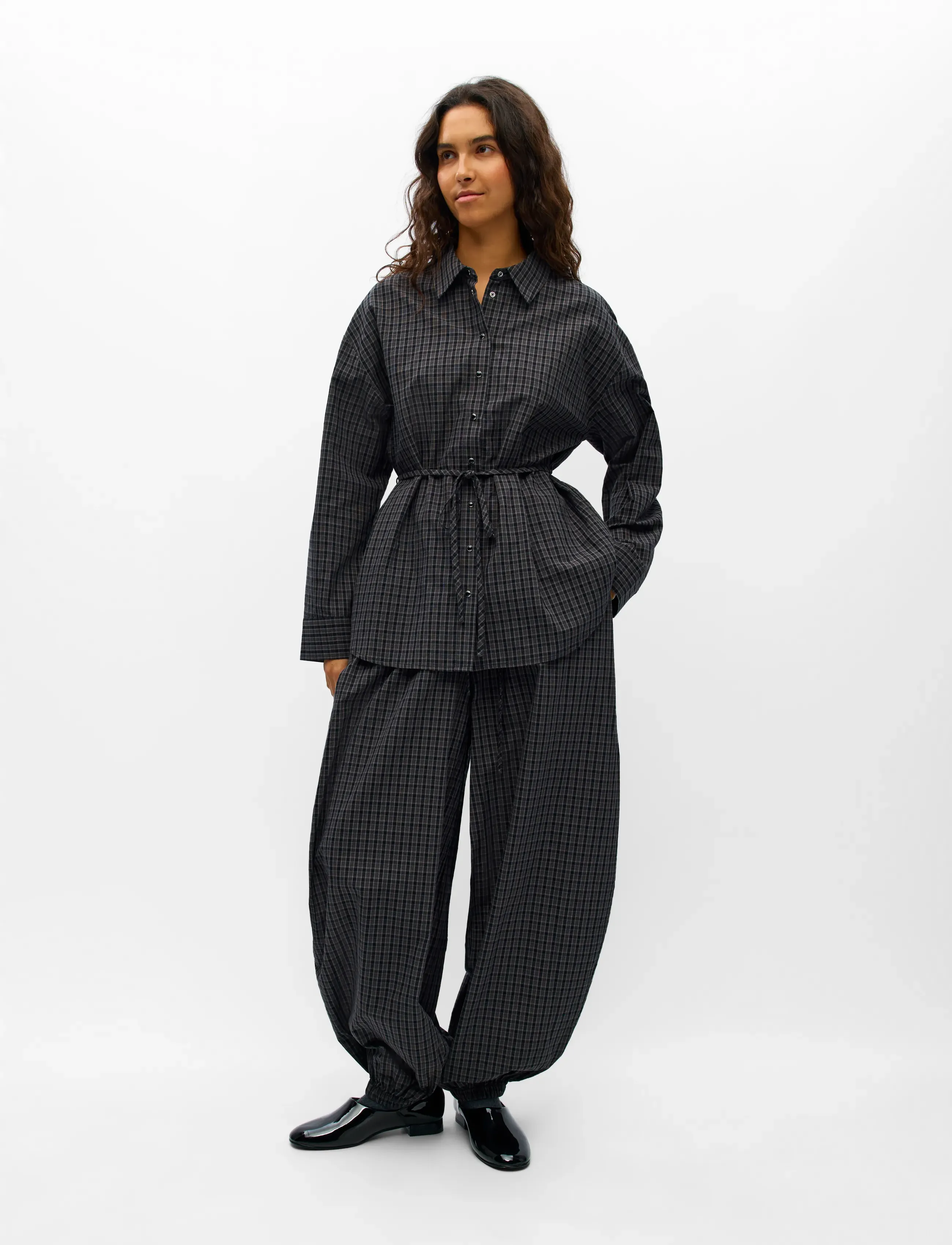 Object - OBJDELVA L/S LO SHIRT 148 - gunmetal - 4