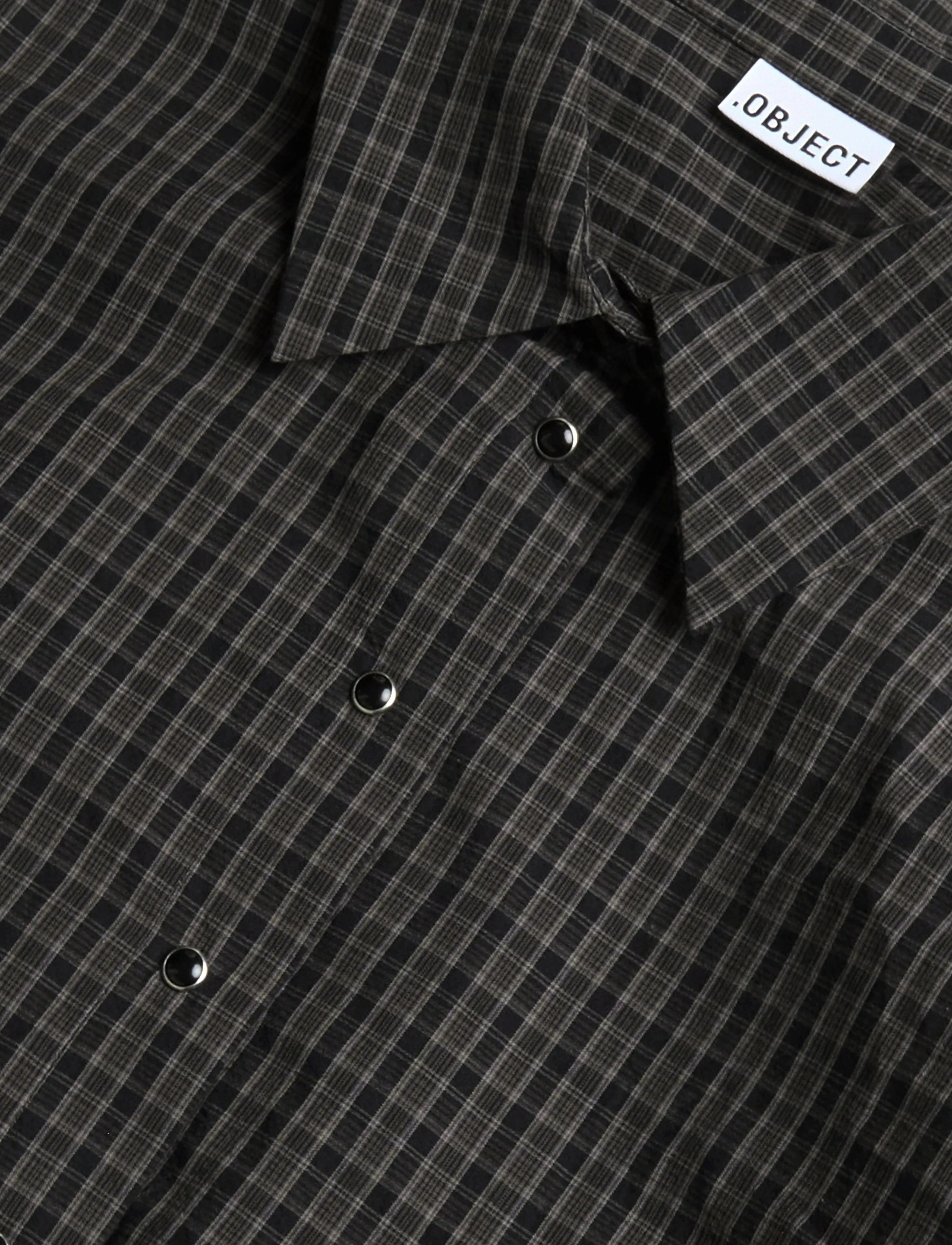 Object - OBJDELVA L/S LO SHIRT 148 - langærmede skjorter - gunmetal - 5