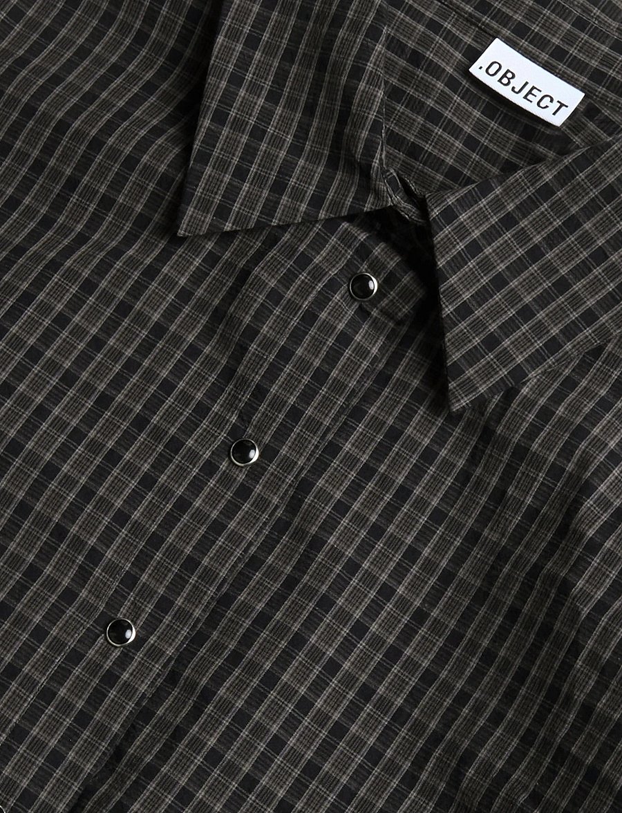 Object - OBJDELVA L/S LO SHIRT 148 - langærmede skjorter - gunmetal - 5
