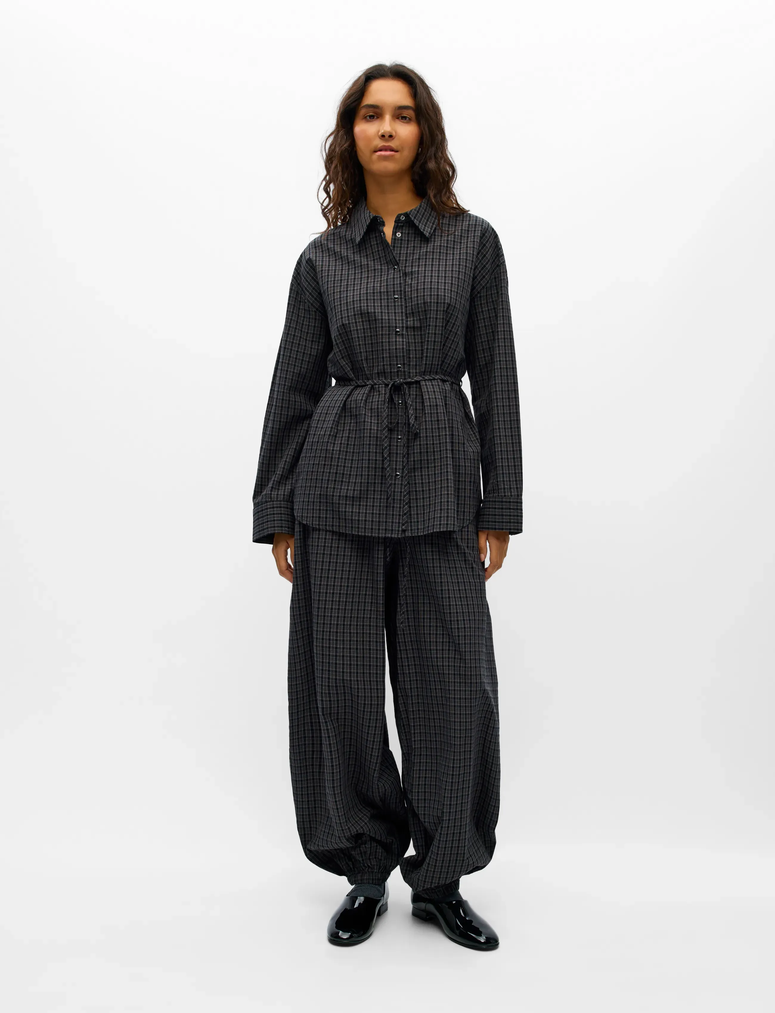 Object - OBJDELVA HAREM PANT 148 - barrelbyxor - gunmetal - 3