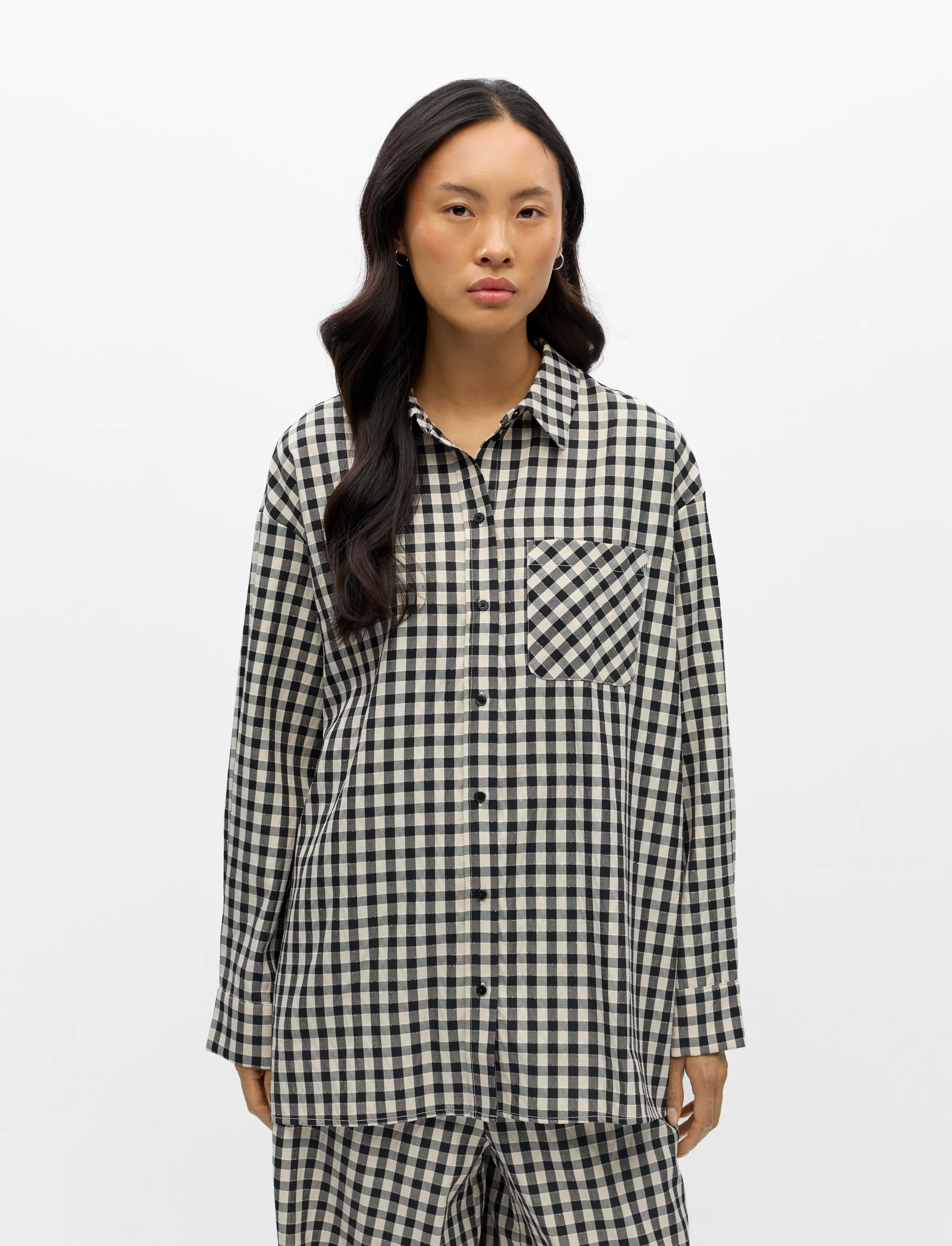Object Objclari Ls Loose Shirt E Pa 26, 38, Beige, Skjorter > Langærmede, Dame