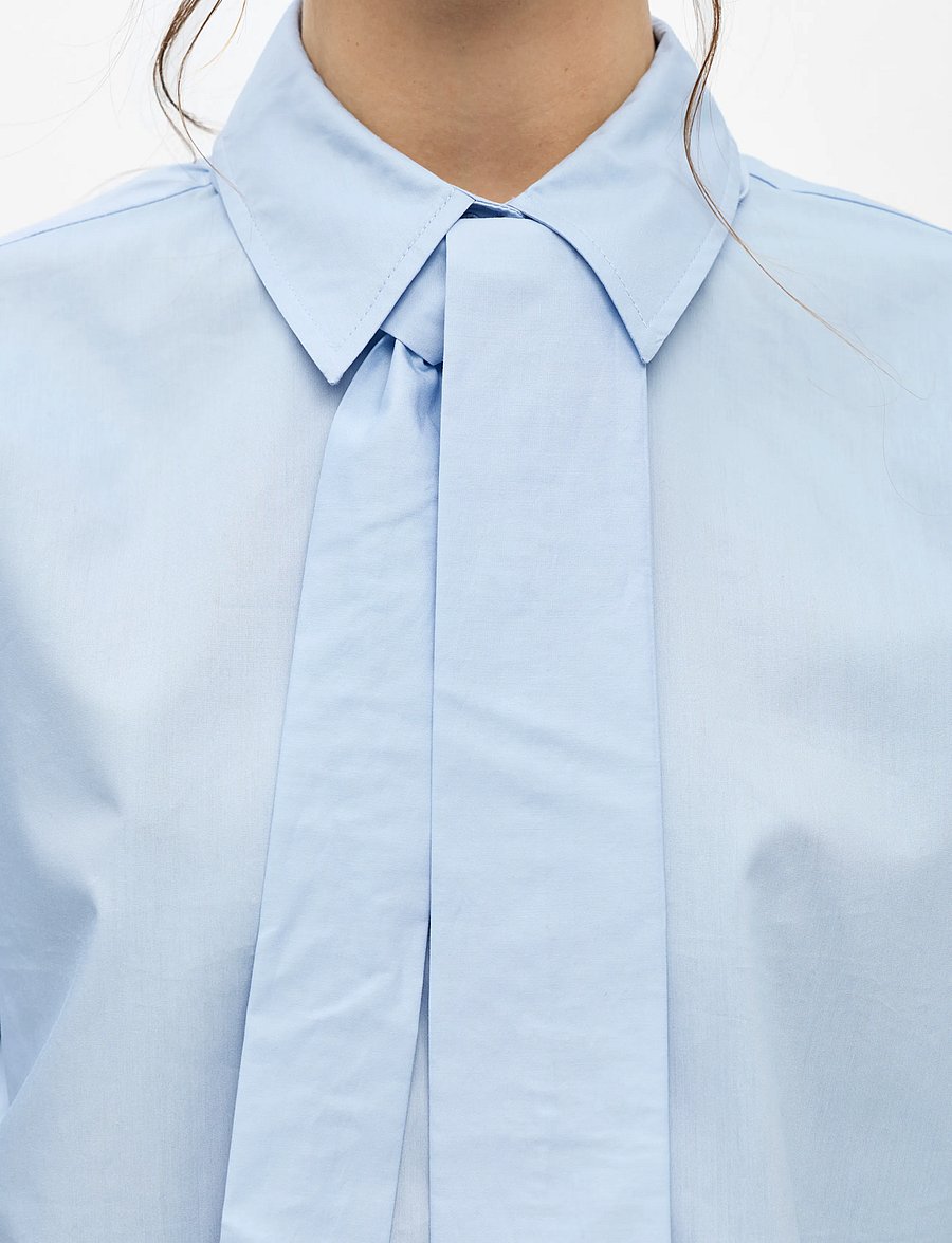 Object - OBJZILA L/S RE TIE SHIRT E PA 26 - langärmlige hemden - kentucky blue - 3