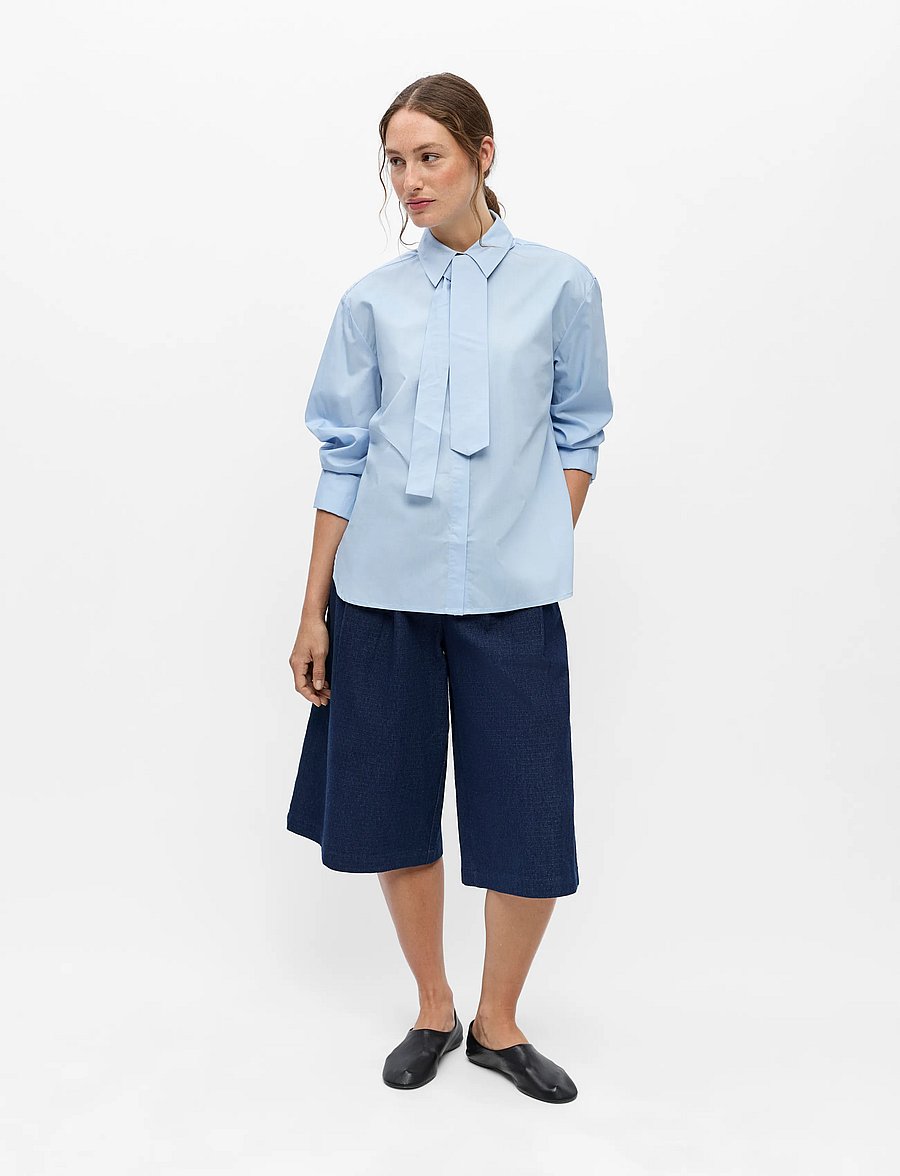 Object - OBJZILA L/S RE TIE SHIRT E PA 26 - langärmlige hemden - kentucky blue - 4