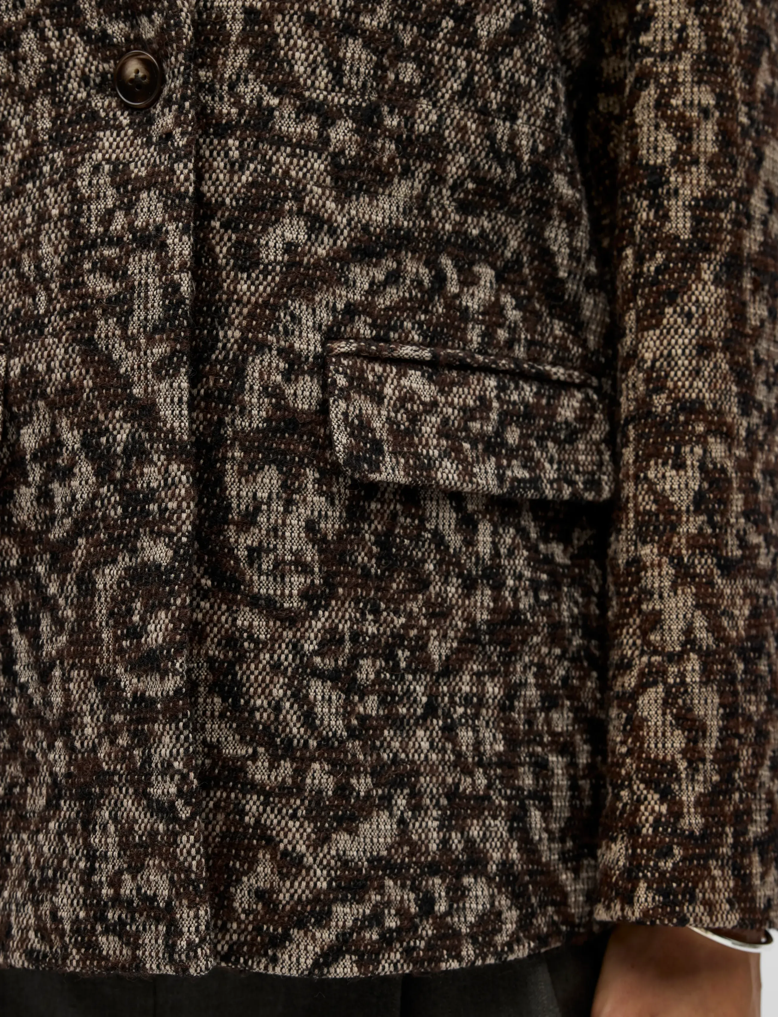 Object - OBJOLENA L/S RE BLAZER E CI AW 26 - seal brown - 3