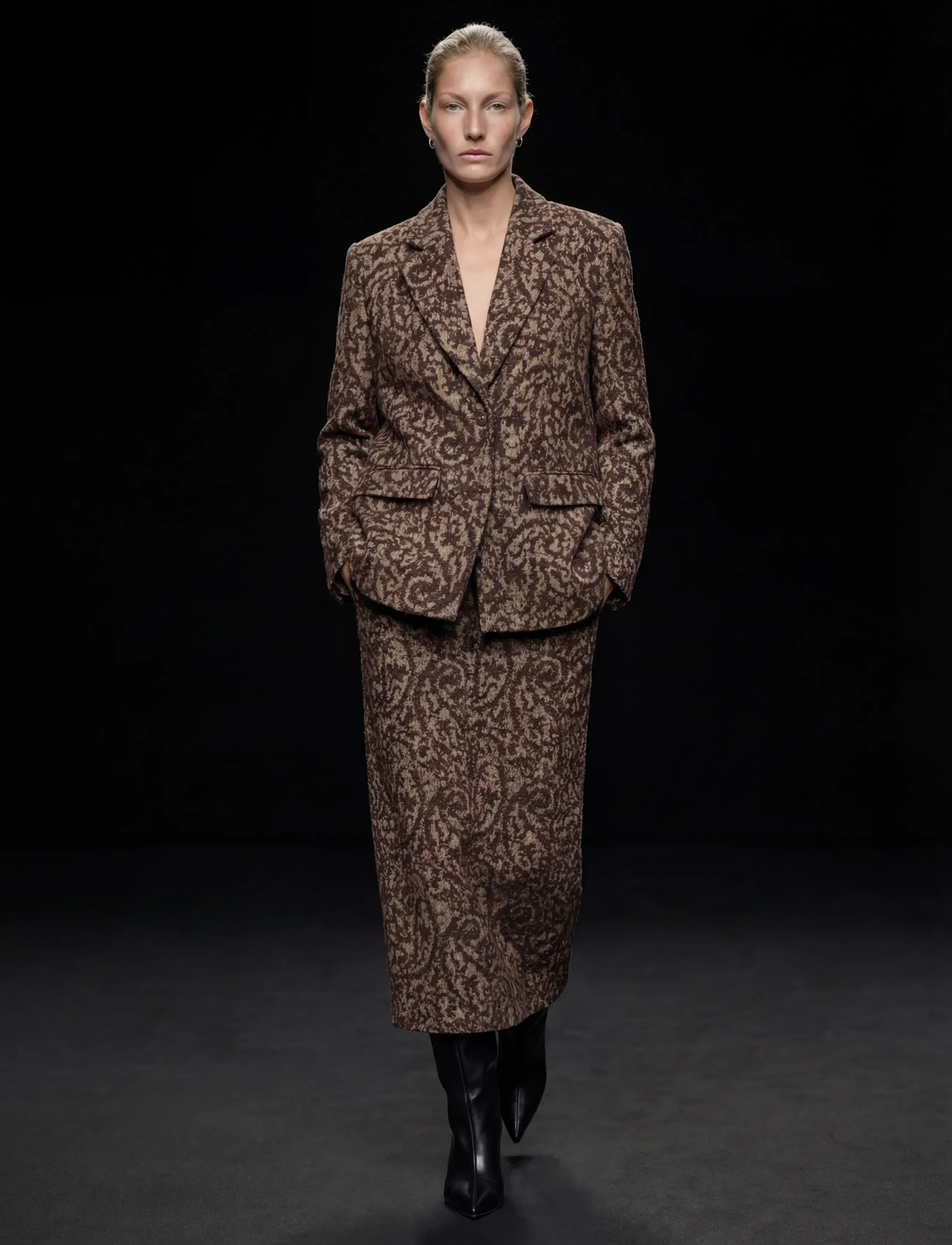 Object - OBJOLENA L/S RE BLAZER E CI AW 26 - seal brown - 5