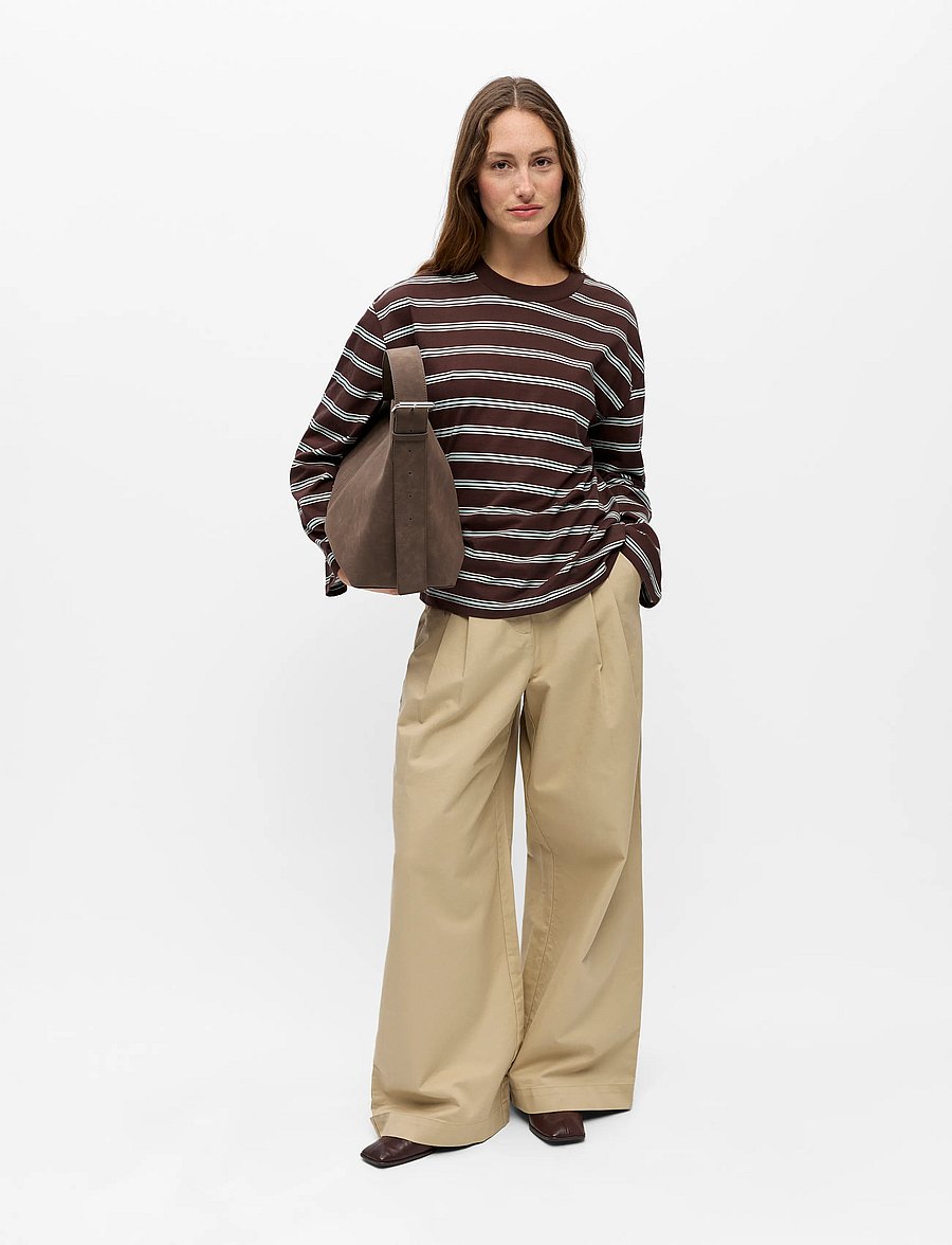 Object - OBJGIMA RE L/S T-SHIRT E PA 26 - pikkade varrukatega topid - seal brown - 4