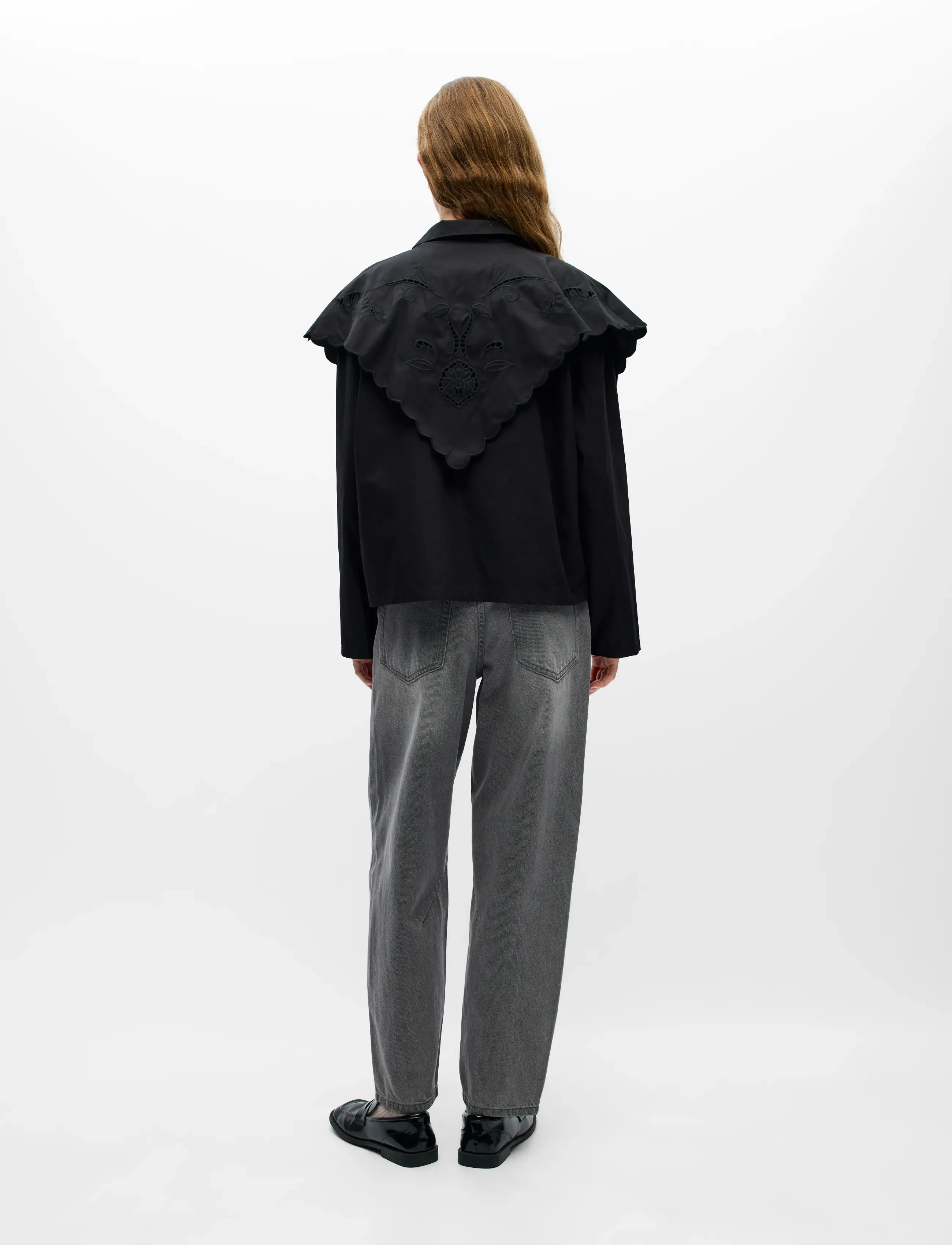 Object - OBJESTA L/S OZ SCARF SHIRT E CI AW 26 - langärmlige hemden - black - 2