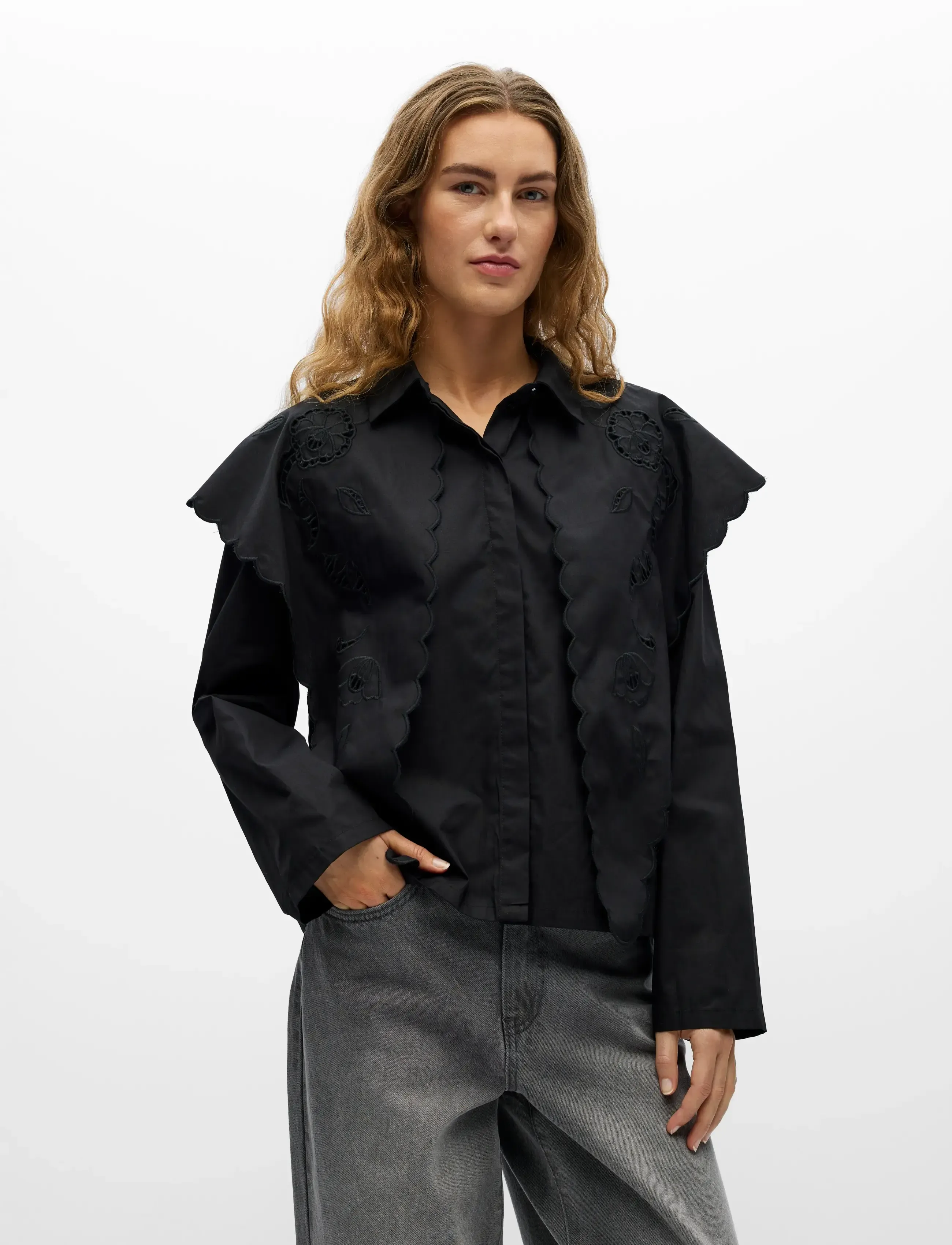 OBJECT Objesta L/S Oz Scarf Shirt E Ci Aw 26 skjortor & blusar dam – bild 3