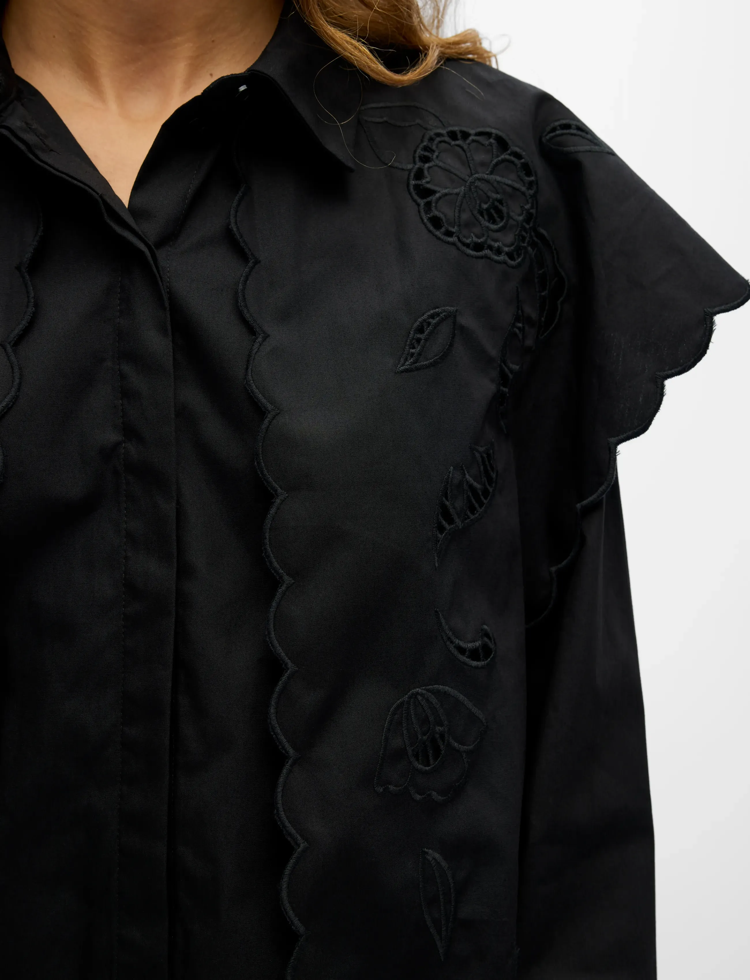 Object - OBJESTA L/S OZ SCARF SHIRT E CI AW 26 - langärmlige hemden - black - 4