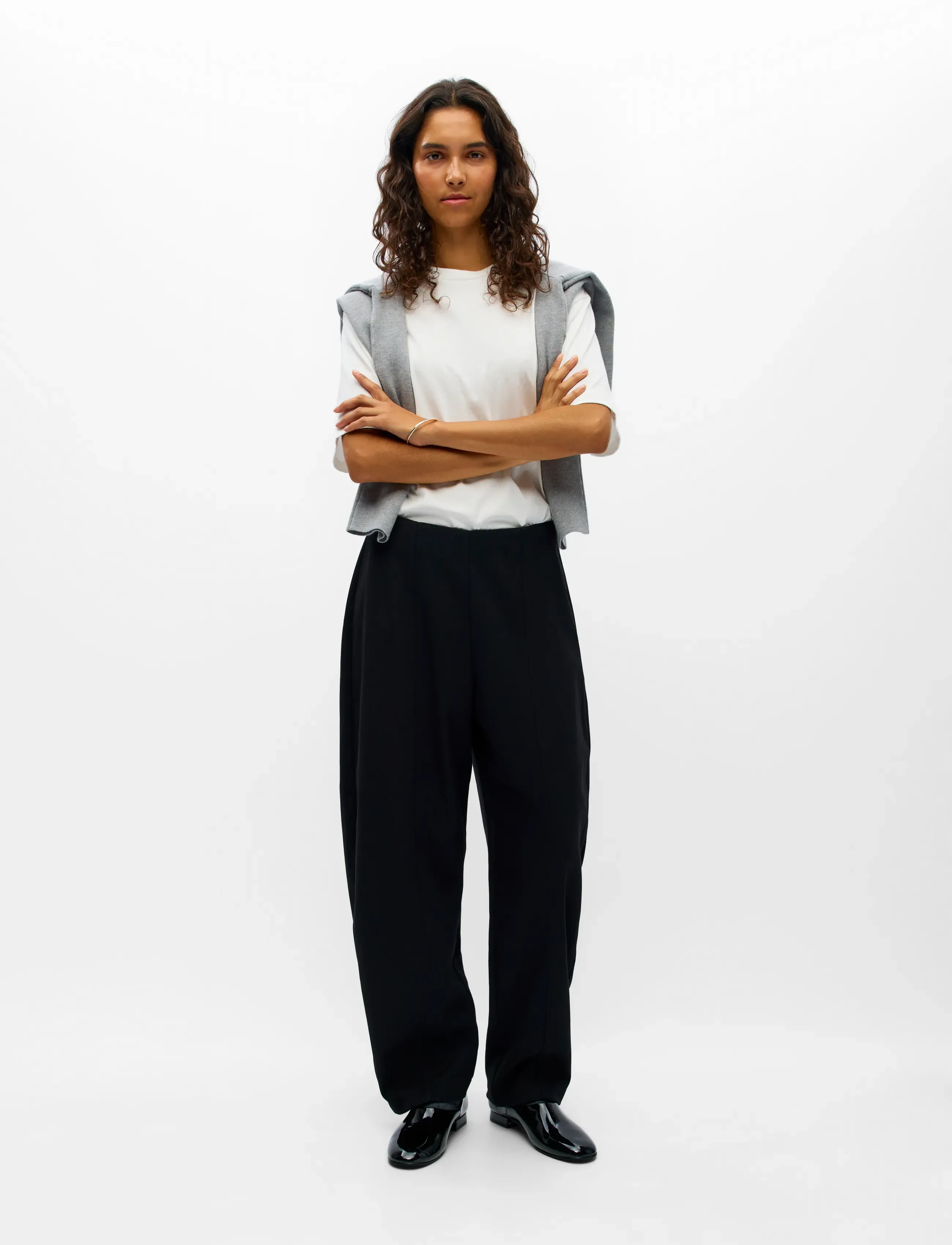 Object - OBJLERKE MW BARREL PANT E CI AW 26 - black - 3
