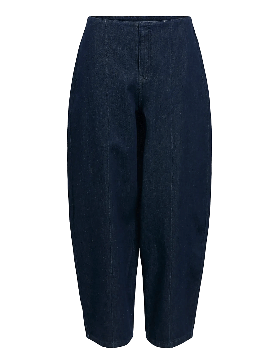 Object - OBJCILIA HW WIDE JEANS E CI AW 26 - wide leg jeans - dark blue denim - 0