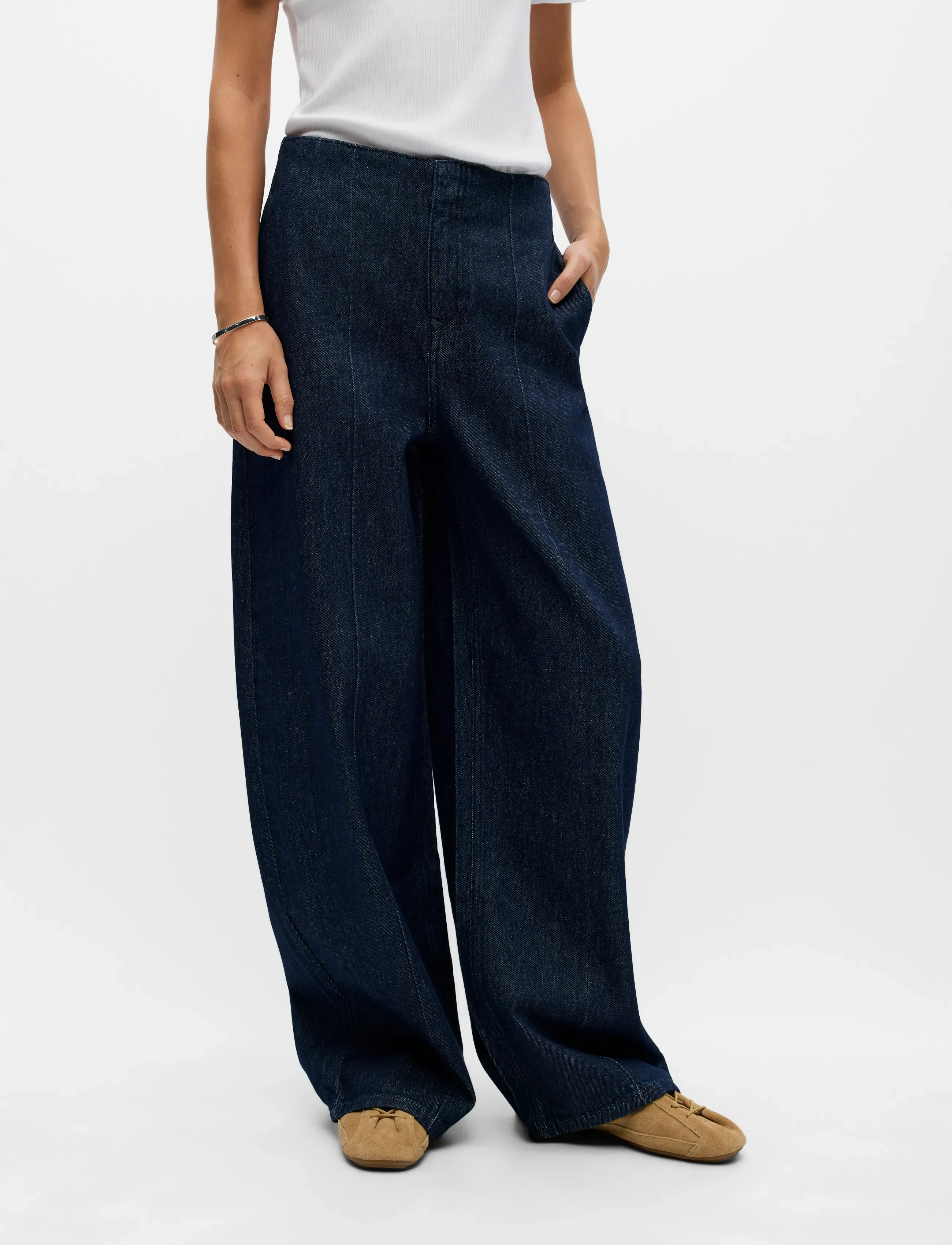 Object - OBJCILIA HW WIDE JEANS E CI AW 26 - sügisene kokkuhoid - dark blue denim - 4