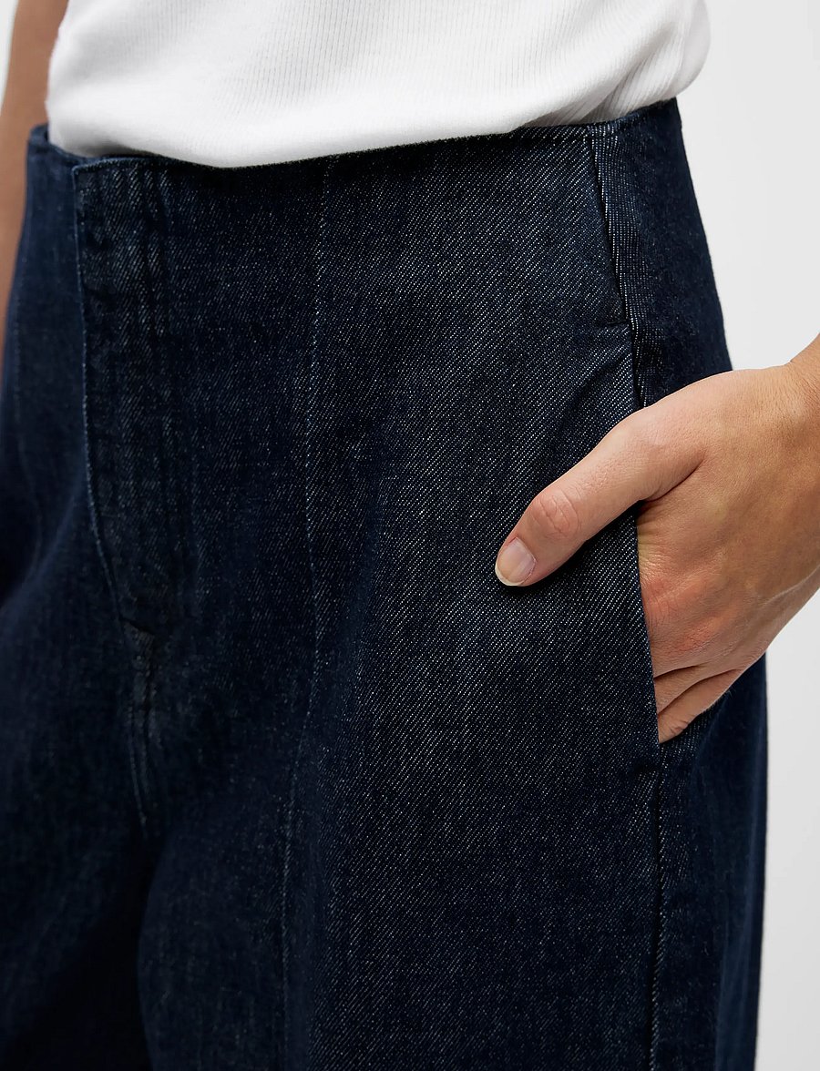 Object - OBJCILIA HW WIDE JEANS E CI AW 26 - wide leg jeans - dark blue denim - 5