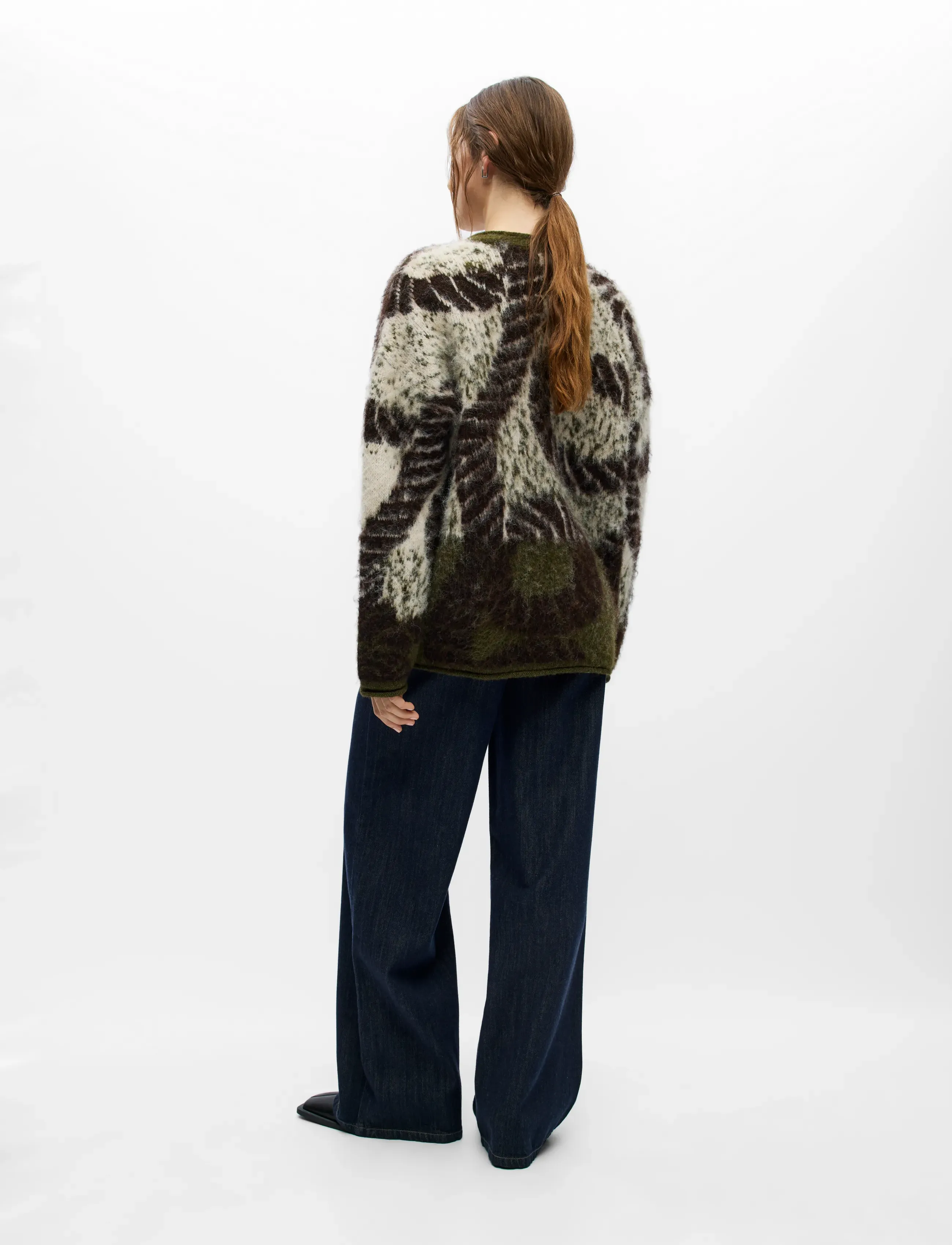 Object - OBJRABIA LS OZ KNIT CARDIGAN E CI AW 26 - martini olive - 2