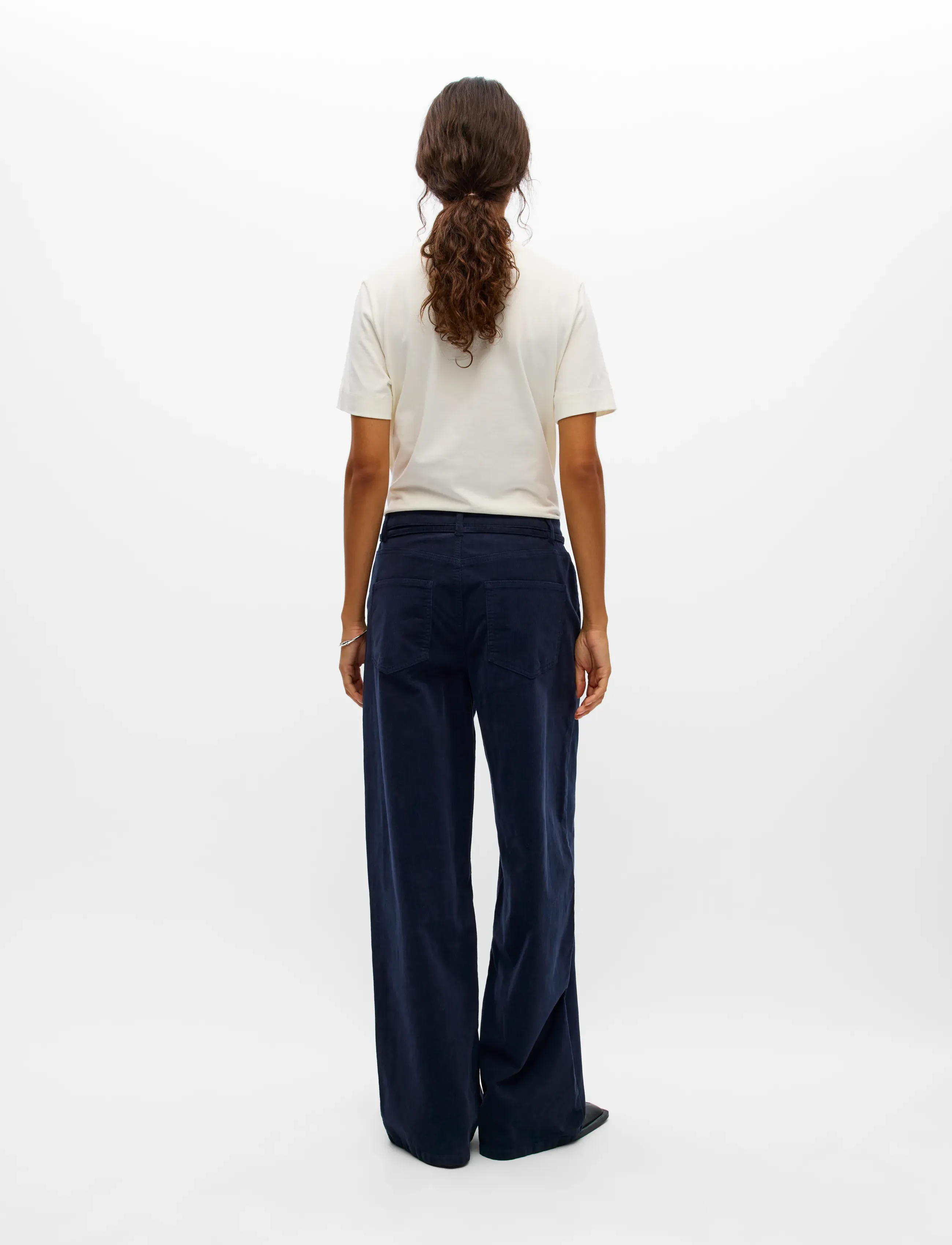 Object - OBJROSIE MW WIDE CORDUROY JEANS 148 ND - sky captain - 2