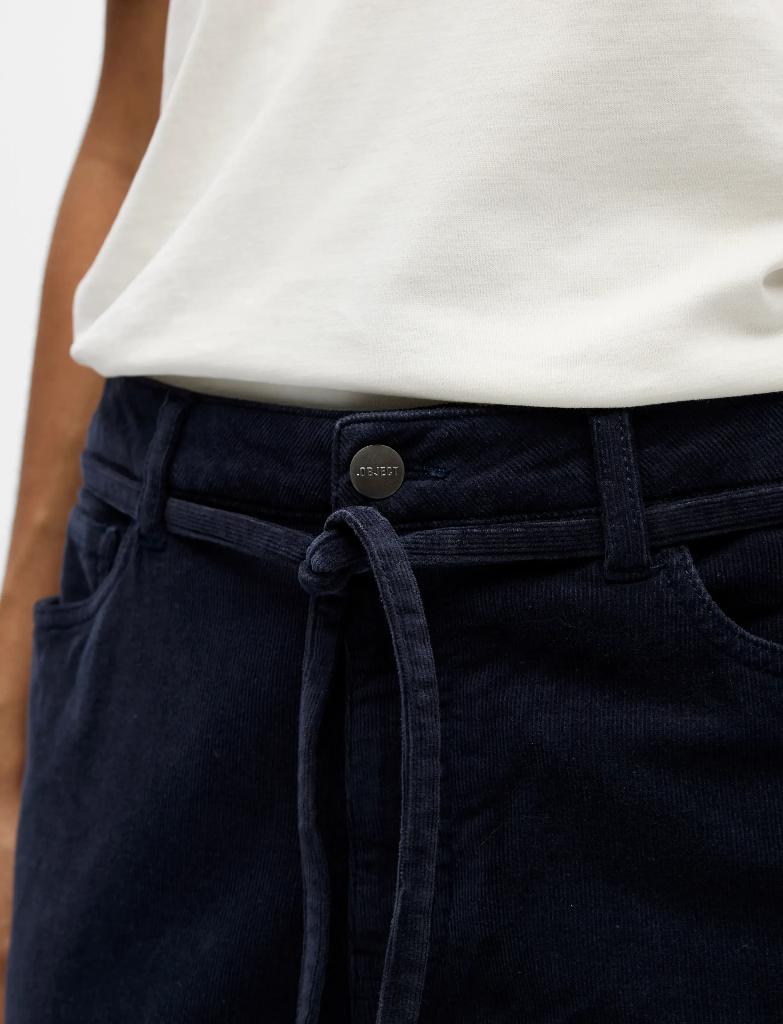 Object - OBJROSIE MW WIDE CORDUROY JEANS 148 ND - sky captain - 3