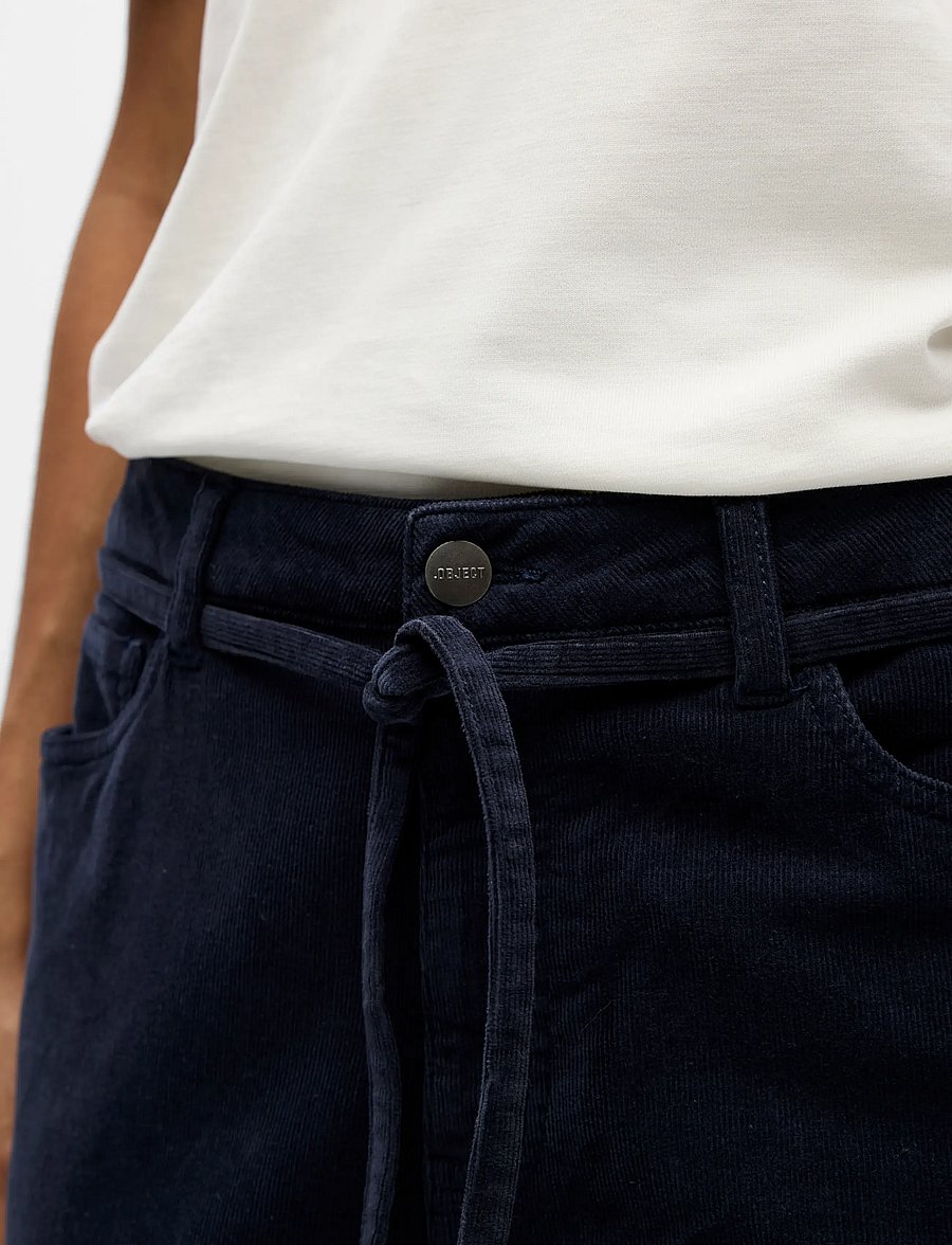 Object - OBJROSIE MW WIDE CORDUROY JEANS 148 ND - sky captain - 3