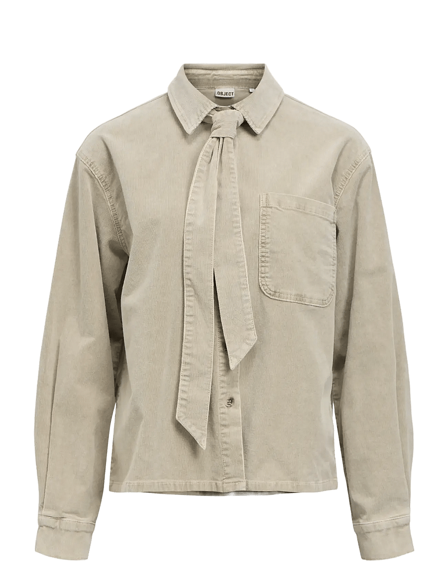Object - OBJROSIE L/S RE CORDUROY SHIRT 148 ND - langärmlige hemden - twill - 1