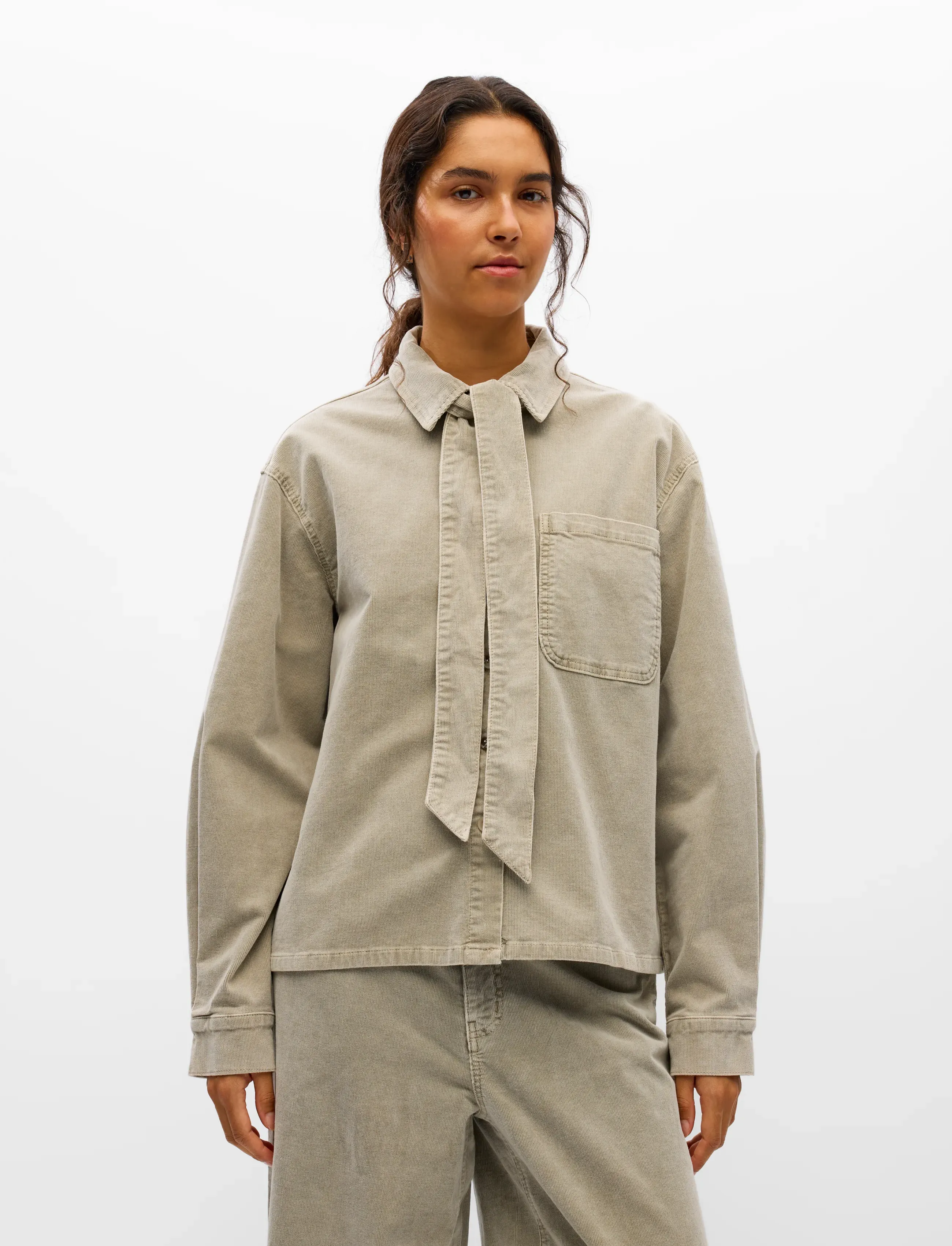 Object - OBJROSIE L/S RE CORDUROY SHIRT 148 ND - twill - 3