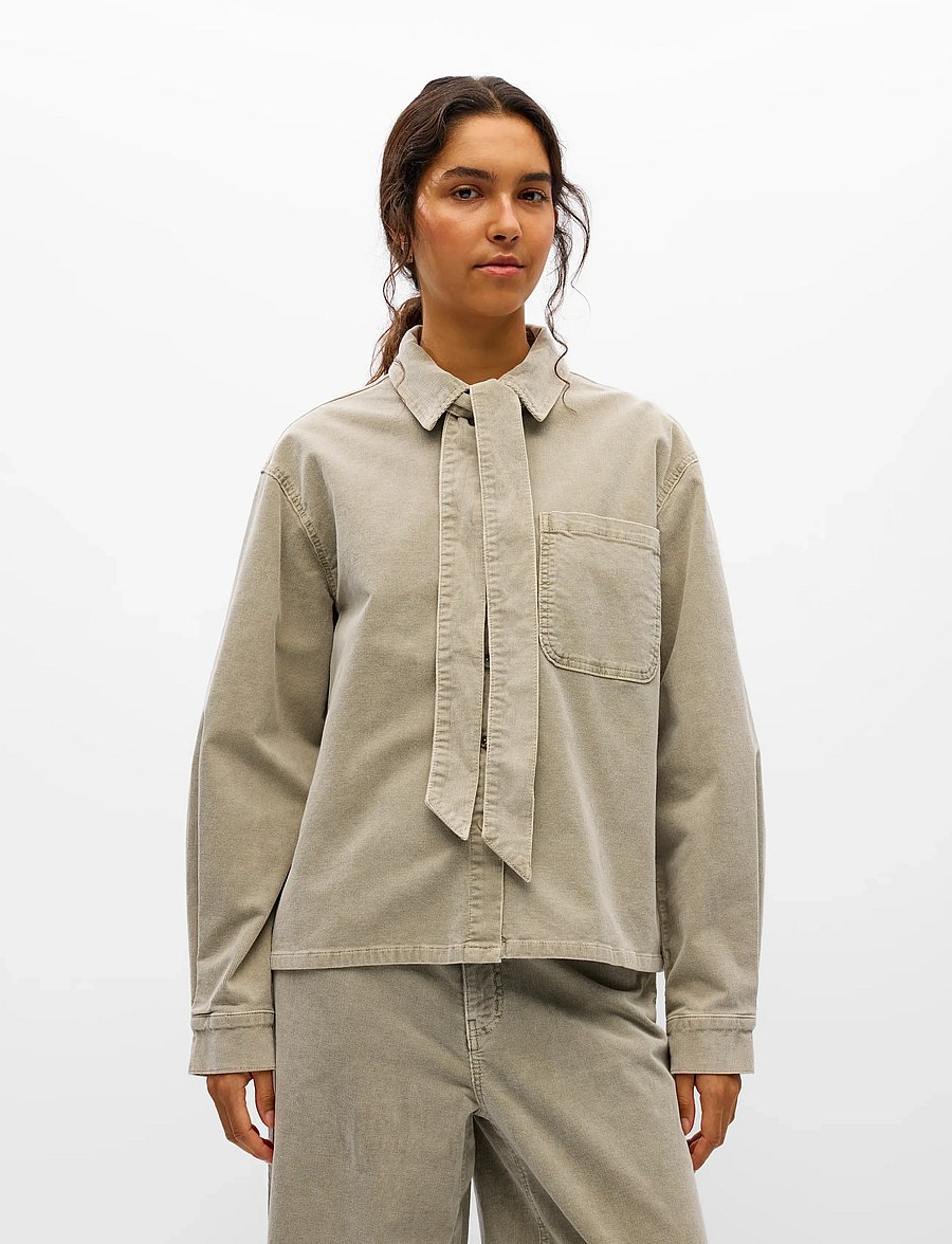 Object - OBJROSIE L/S RE CORDUROY SHIRT 148 ND - langärmlige hemden - twill - 3