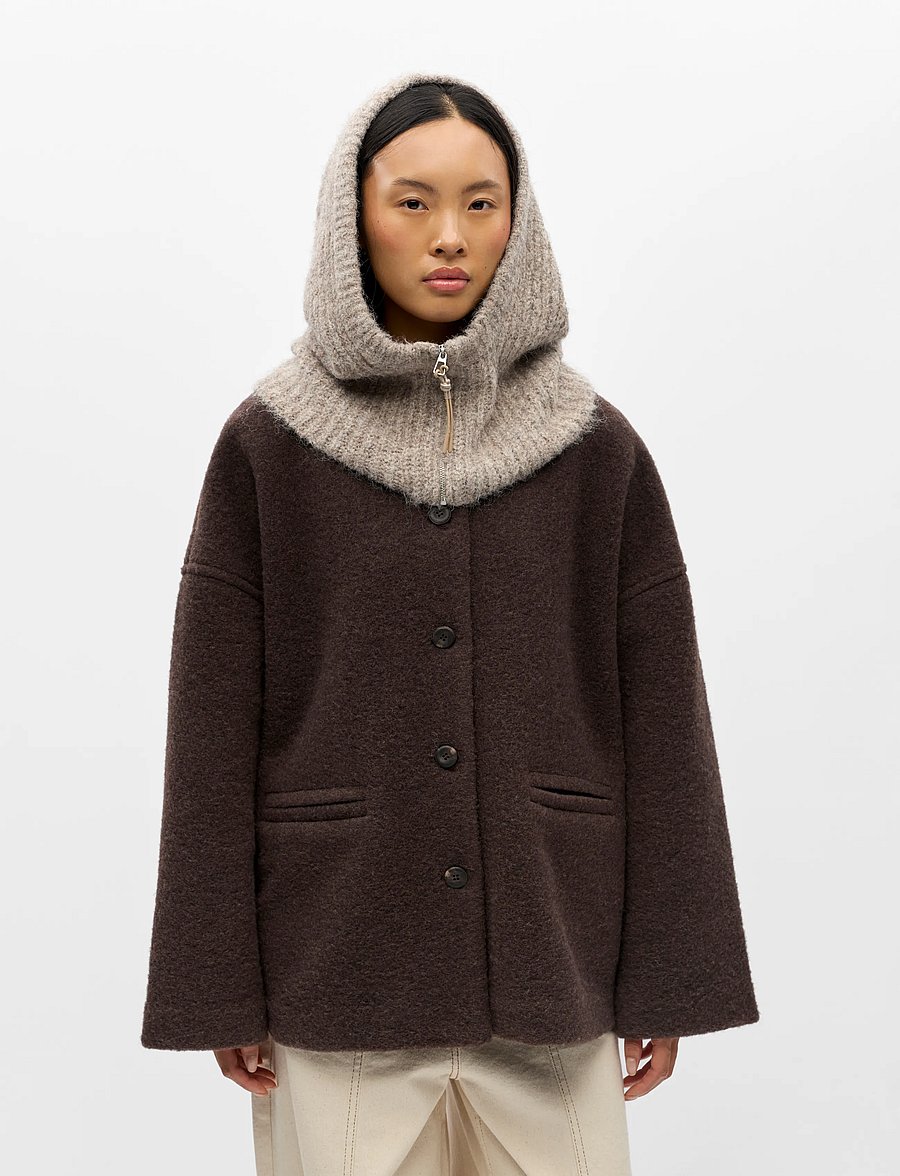 Object - OBJMILU ZIP BALACLAVA DIV - maskmütsid - humus - 0