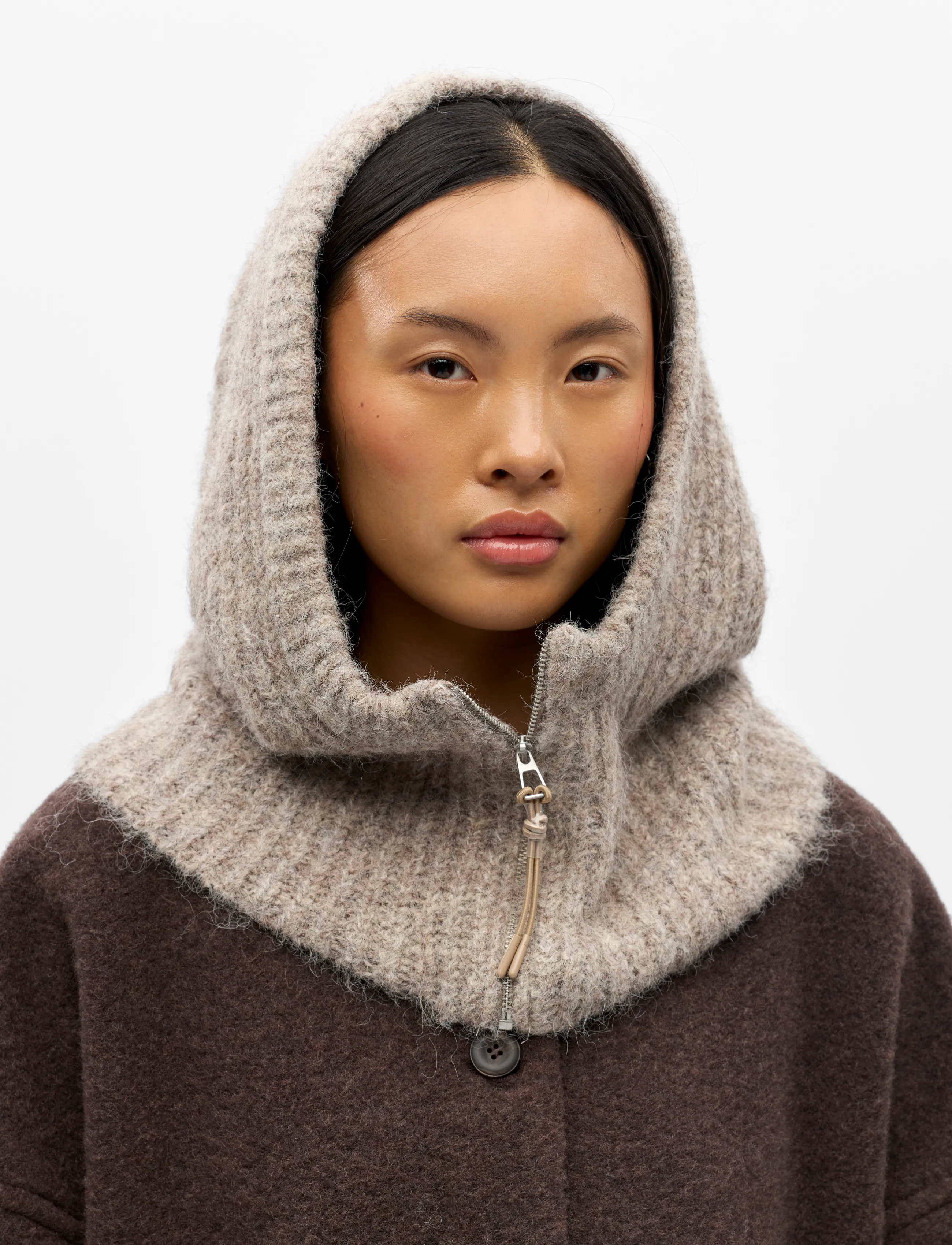 Object - OBJMILU ZIP BALACLAVA DIV - maskmütsid - humus - 3