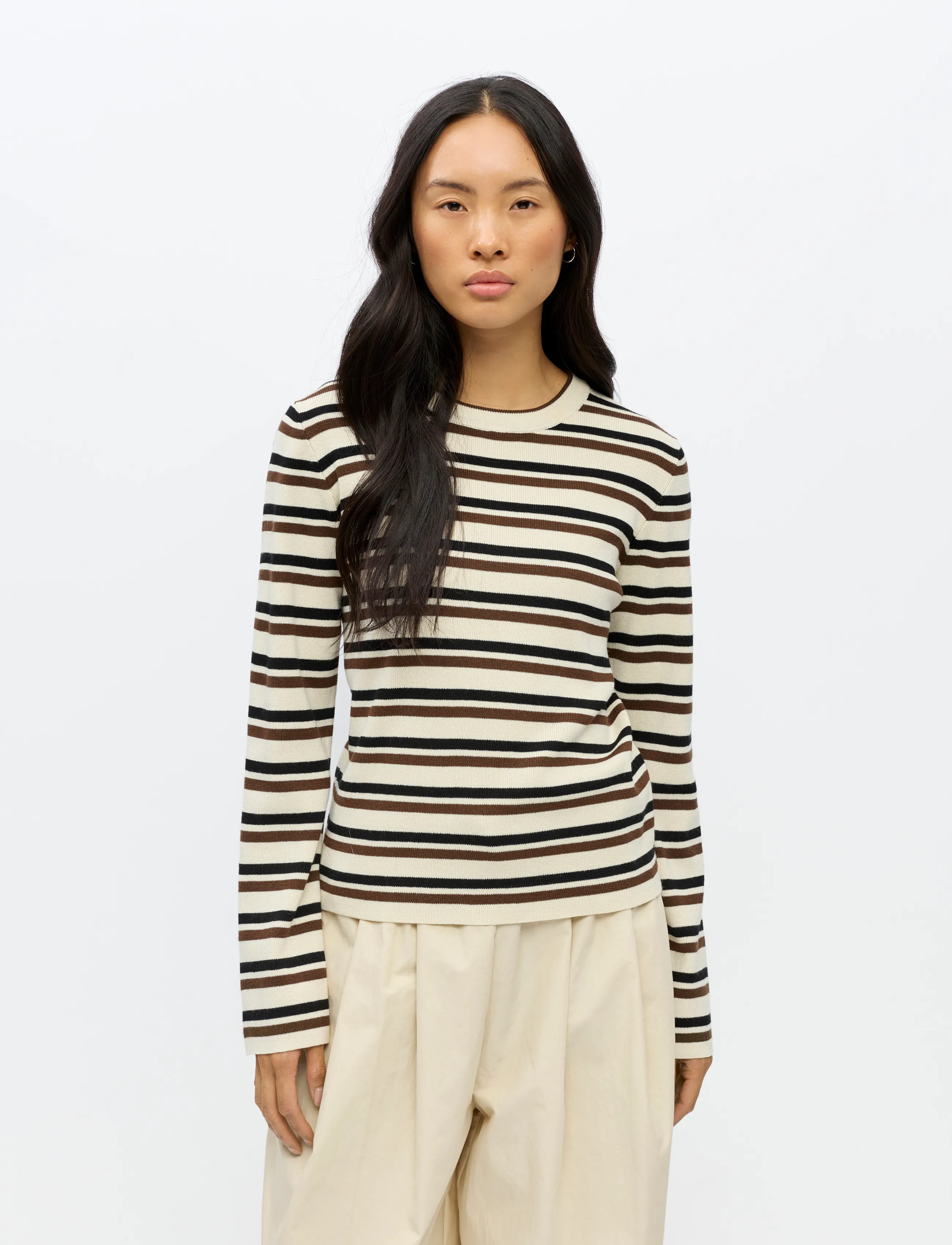 Object - OBJESTER L/S RE KNIT PULLOVER NOOS - birch - 3