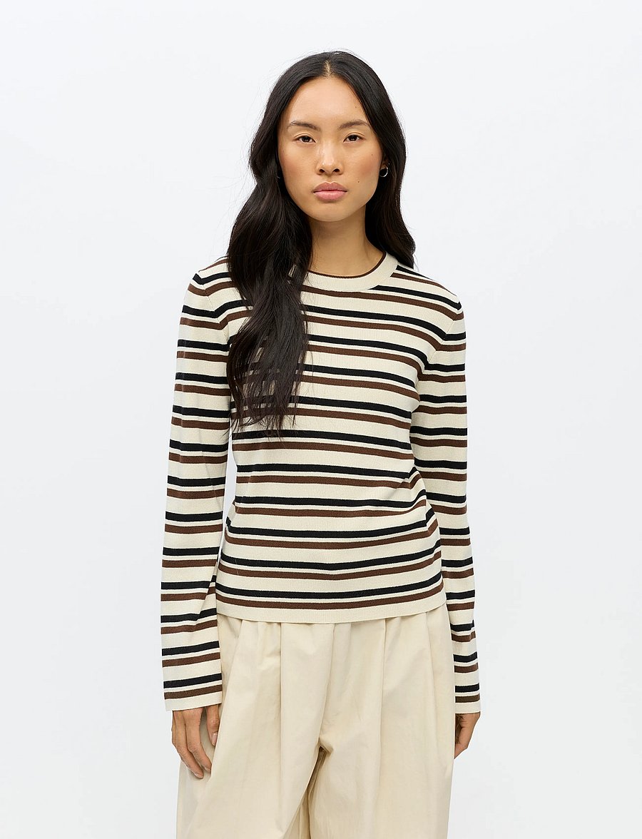 Object - OBJESTER L/S RE KNIT PULLOVER NOOS - birch - 3
