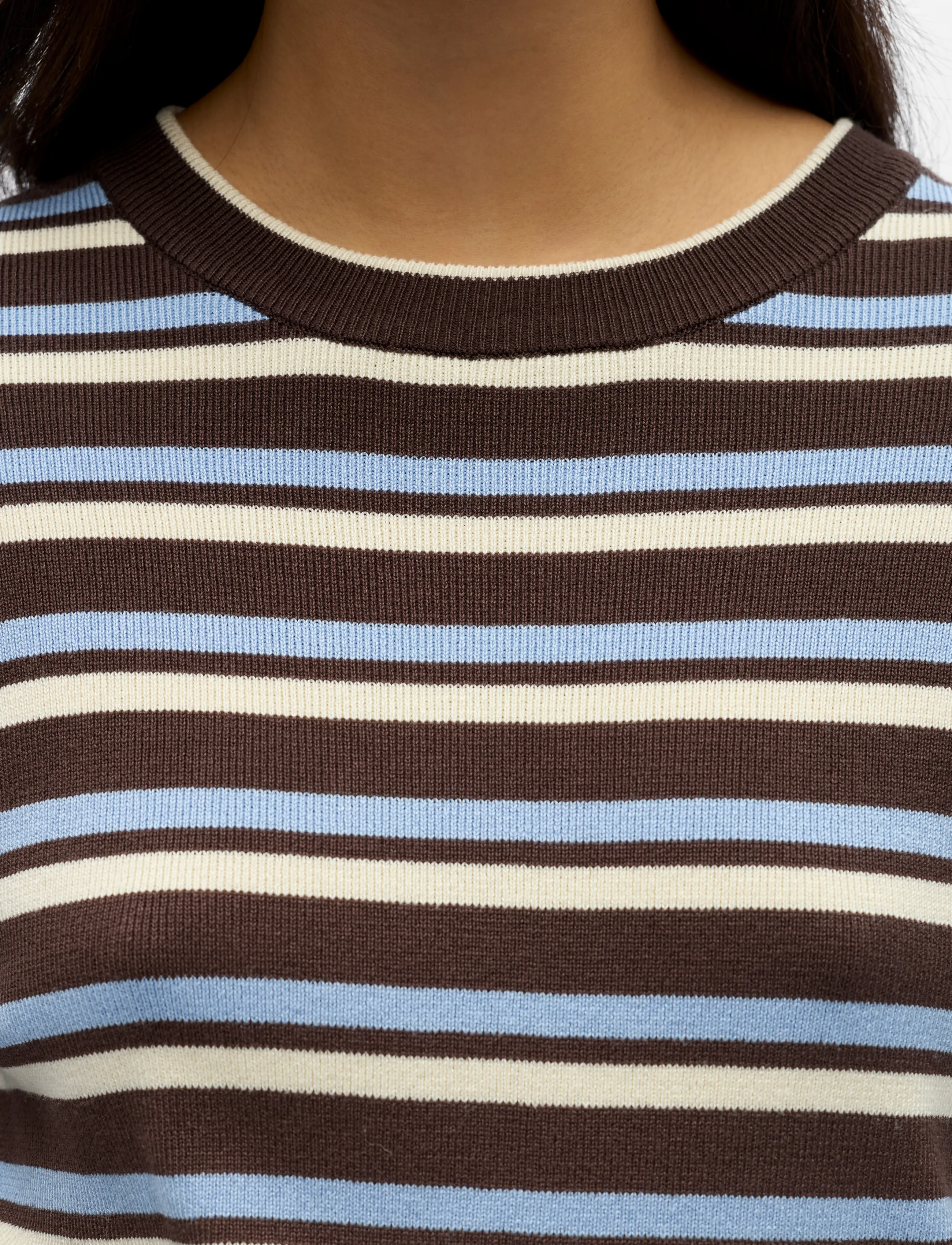 Object - OBJESTER L/S RE KNIT PULLOVER NOOS - stickade tröjor - seal brown - 3