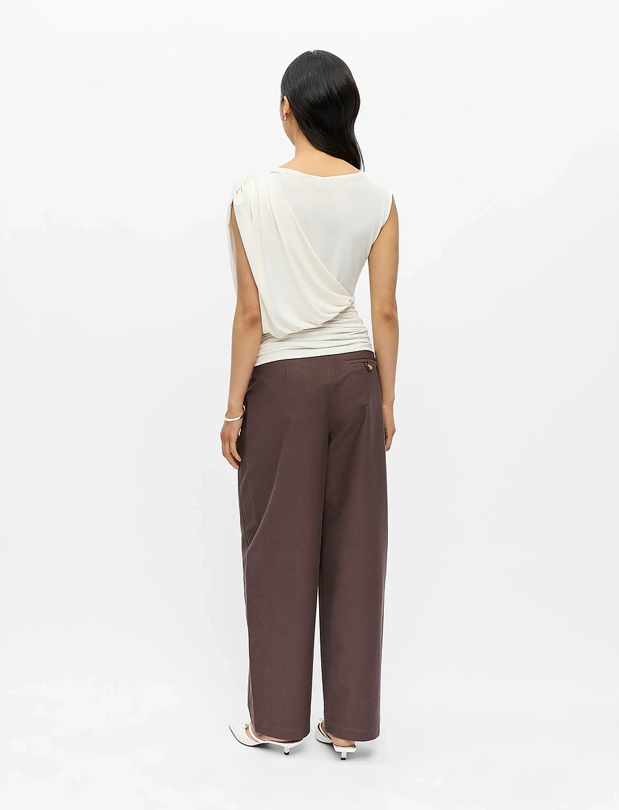 Object - OBJDELLIE SL REG. DRAPY TOP E TNE 26 - varrukateta topid - cloud dancer - 2