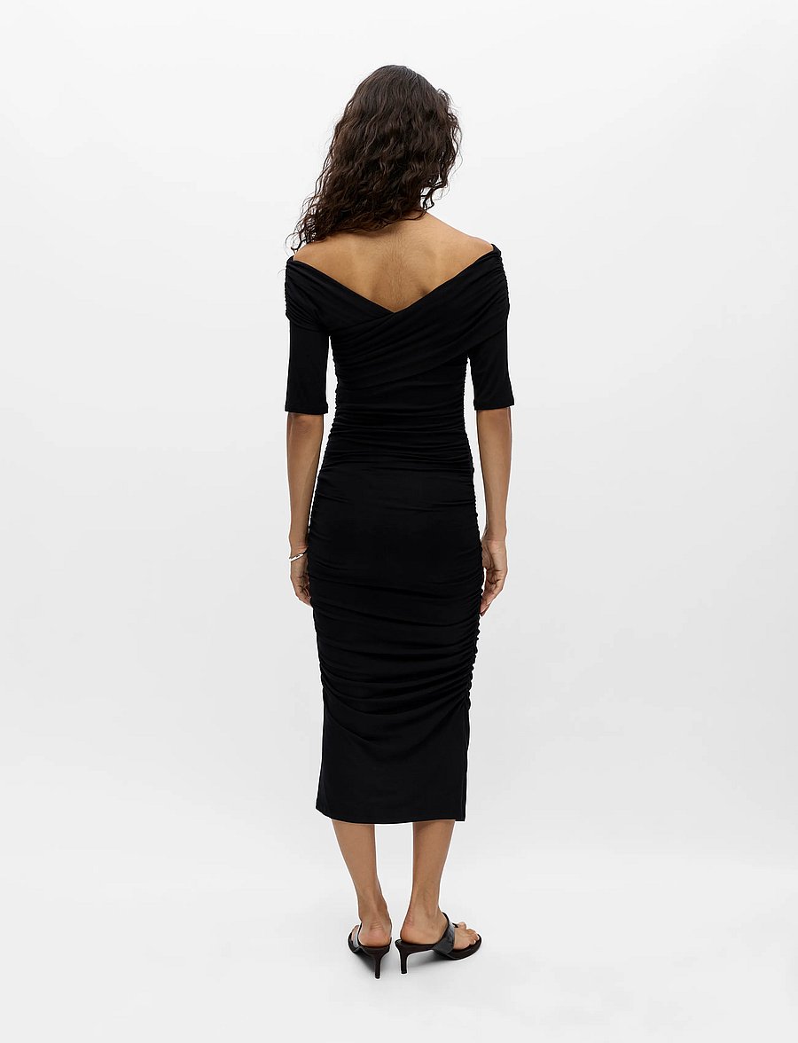 Object - OBJLEVIH 2/4 CROSS OVER DRESS E TNE 26 - cocktailkleider - black - 2