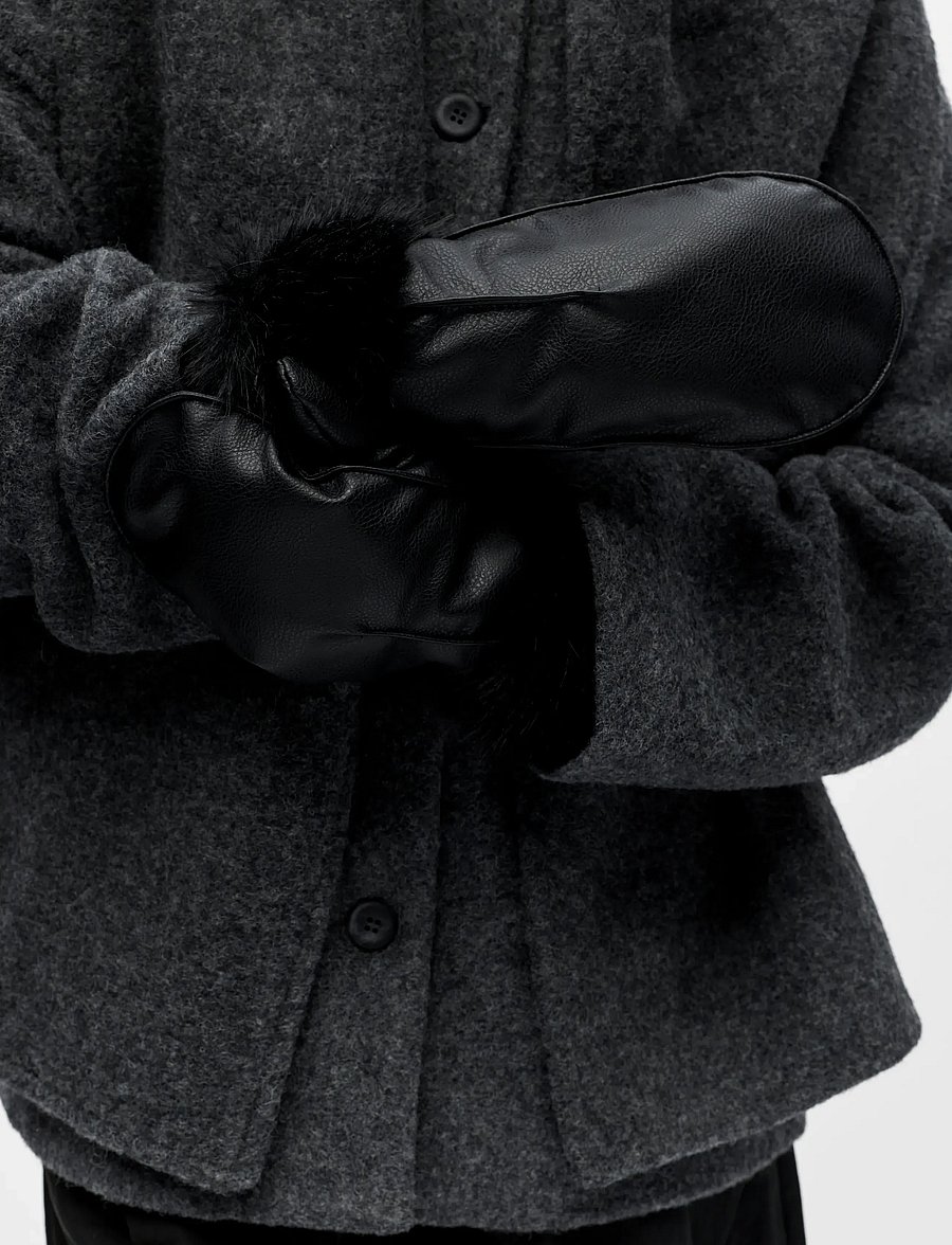 Object - OBJJUNE MITTENS DIV - black - 2