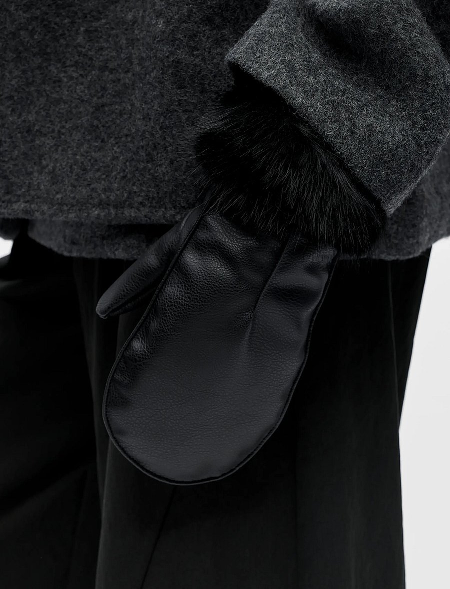 Object - OBJJUNE MITTENS DIV - black - 3