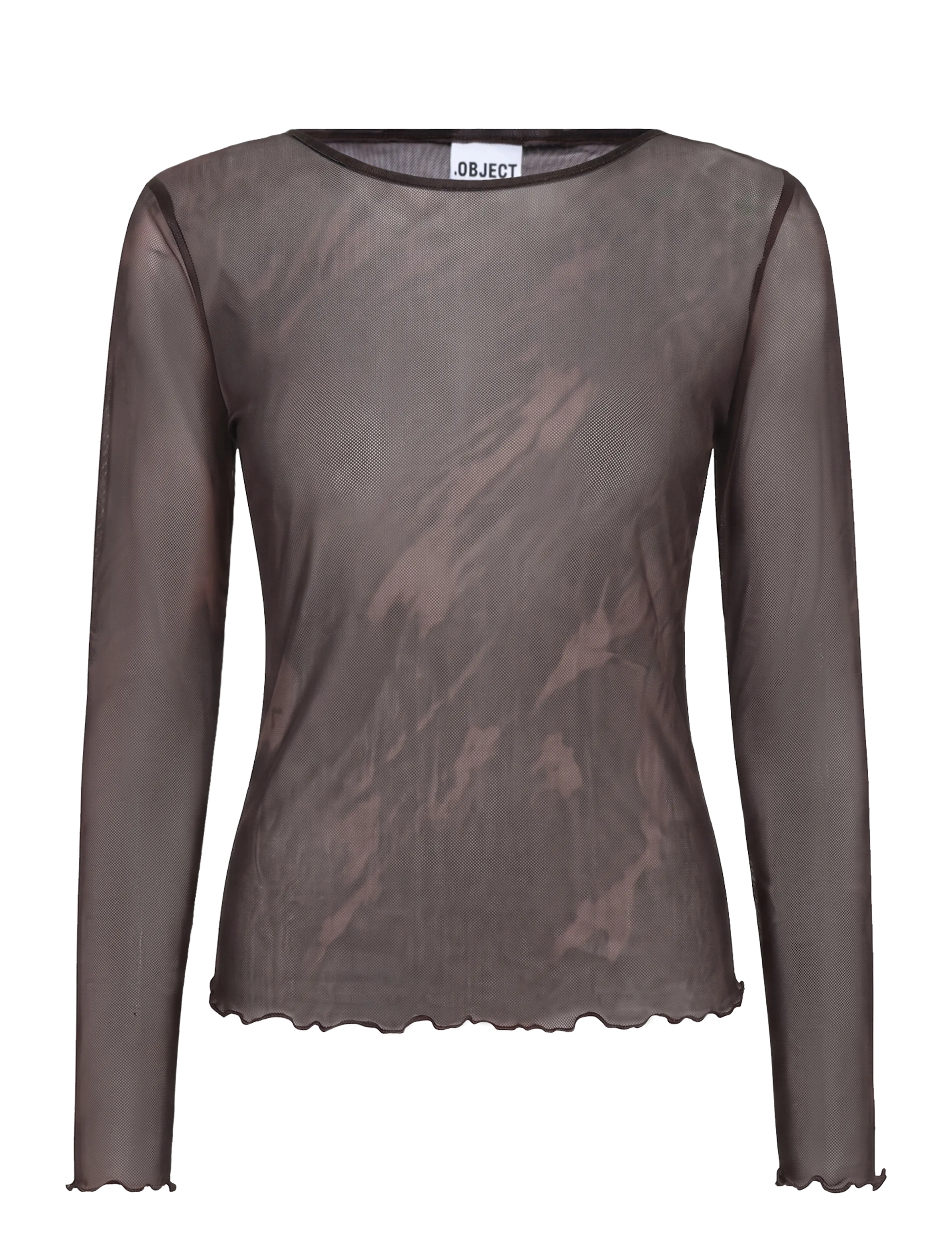 Object OBJNOELLE SLIM L/S TOP 147 - Riided - CHOCOLATE PLUM / brown