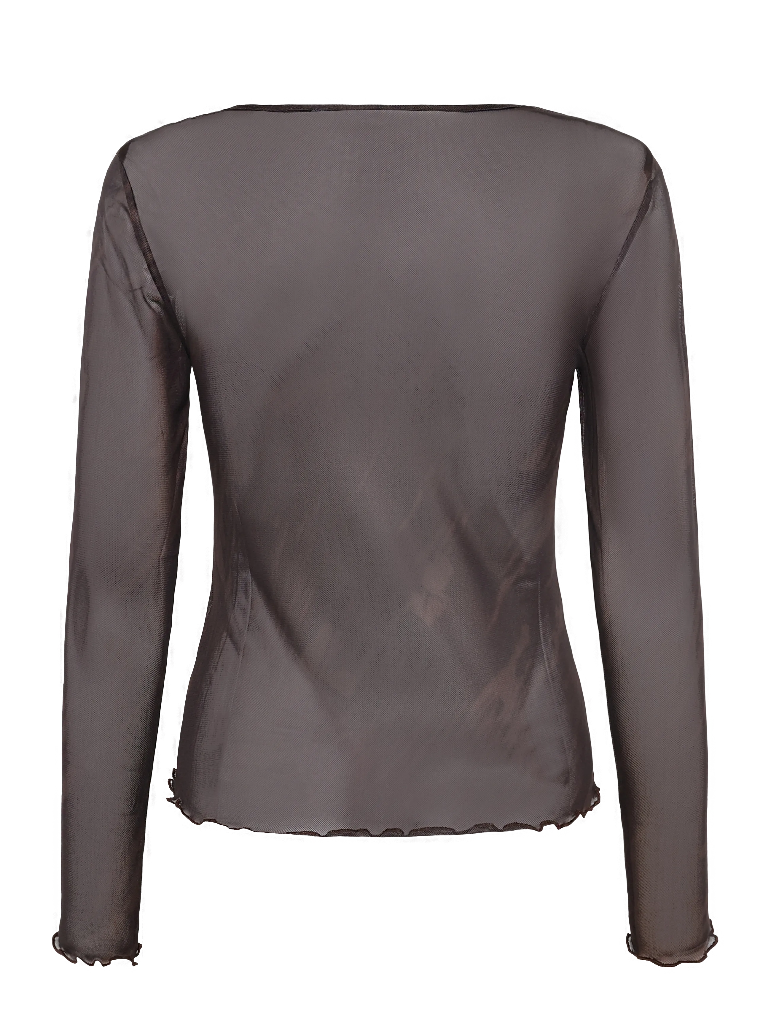 Object - OBJNOELLE SLIM L/S TOP 147 - long-sleeved tops - chocolate plum - 1