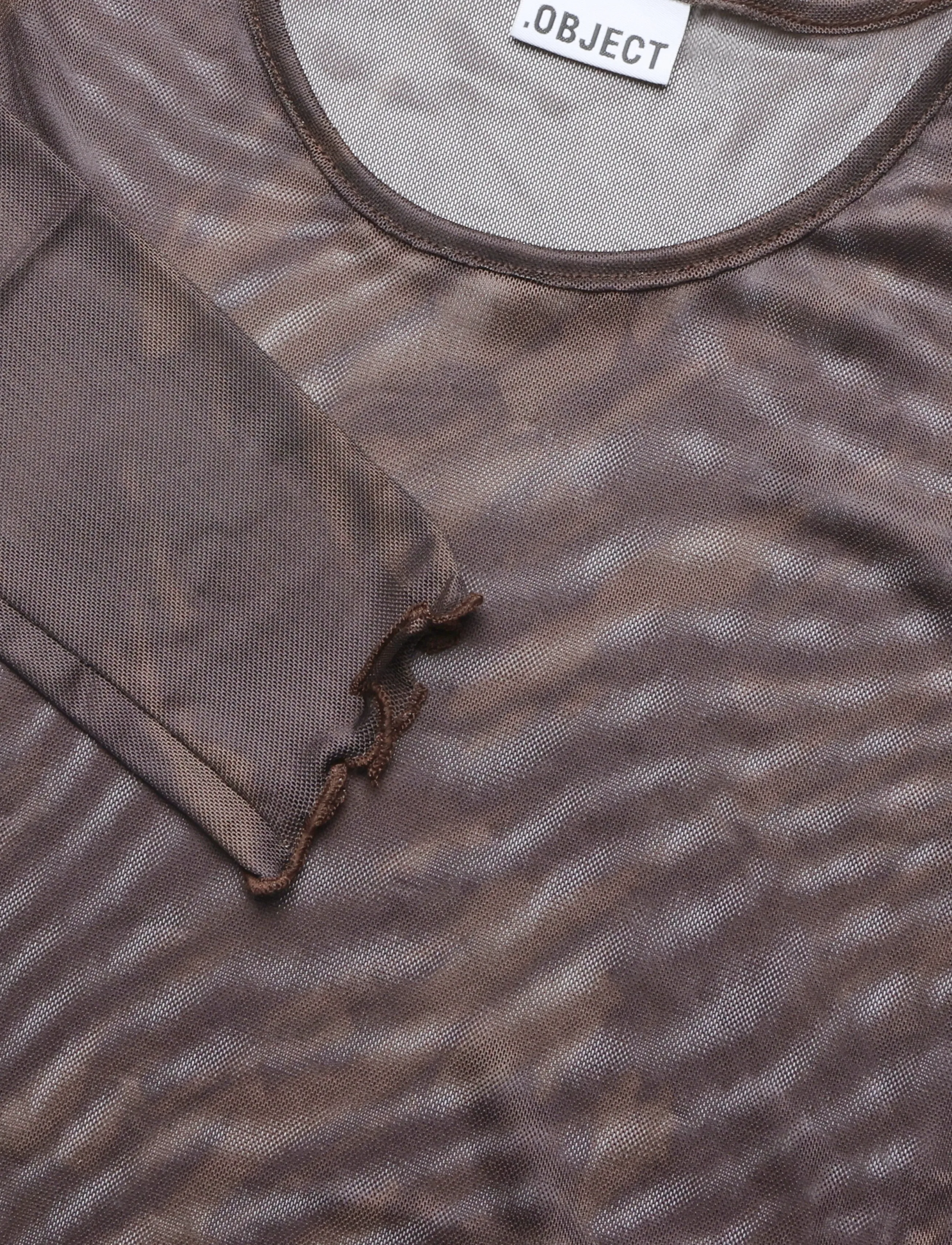 Object - OBJNOELLE SLIM L/S TOP 147 - long-sleeved tops - chocolate plum - 2