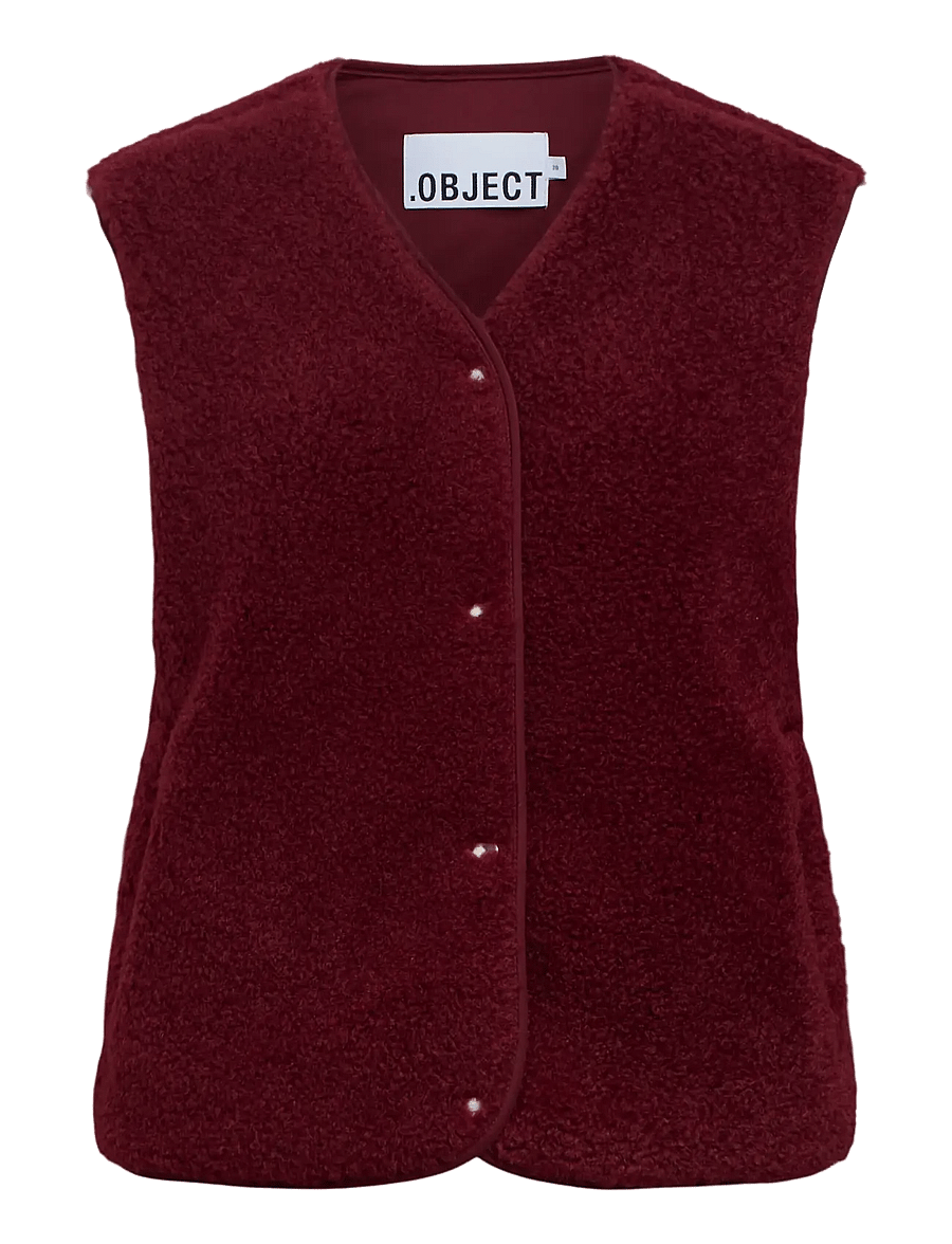 Object - OBJELLA WAISTCOAT NOOS - cabernet - 0