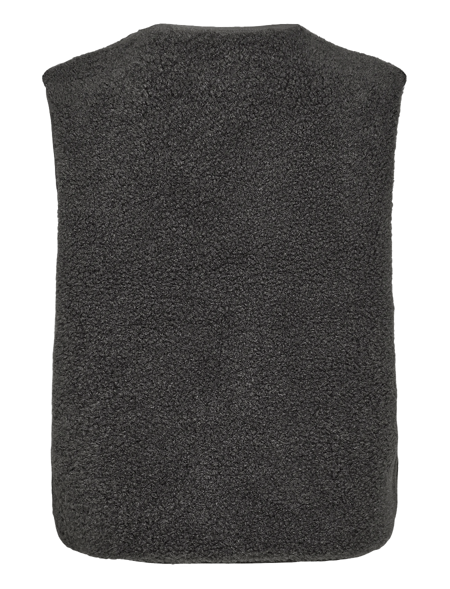 Object - OBJELLA WAISTCOAT NOOS - fleece- und teddy-westen - dark grey - 2