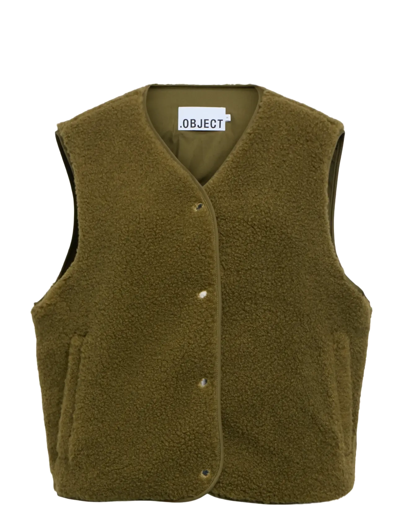 Object OBJELLA WAISTCOAT NOOS - Kleidung - MARTINI OLIVE / khaki/green
