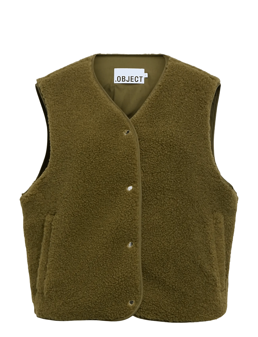 Object - OBJELLA WAISTCOAT NOOS - martini olive - 1