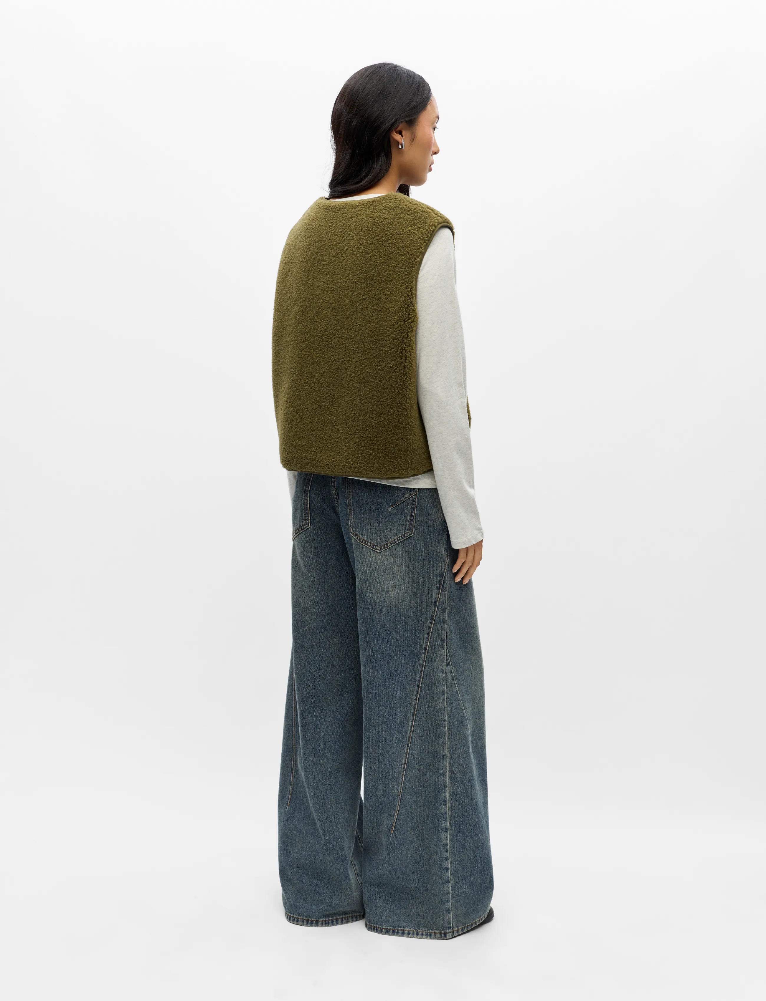 Object - OBJELLA WAISTCOAT NOOS - martini olive - 2