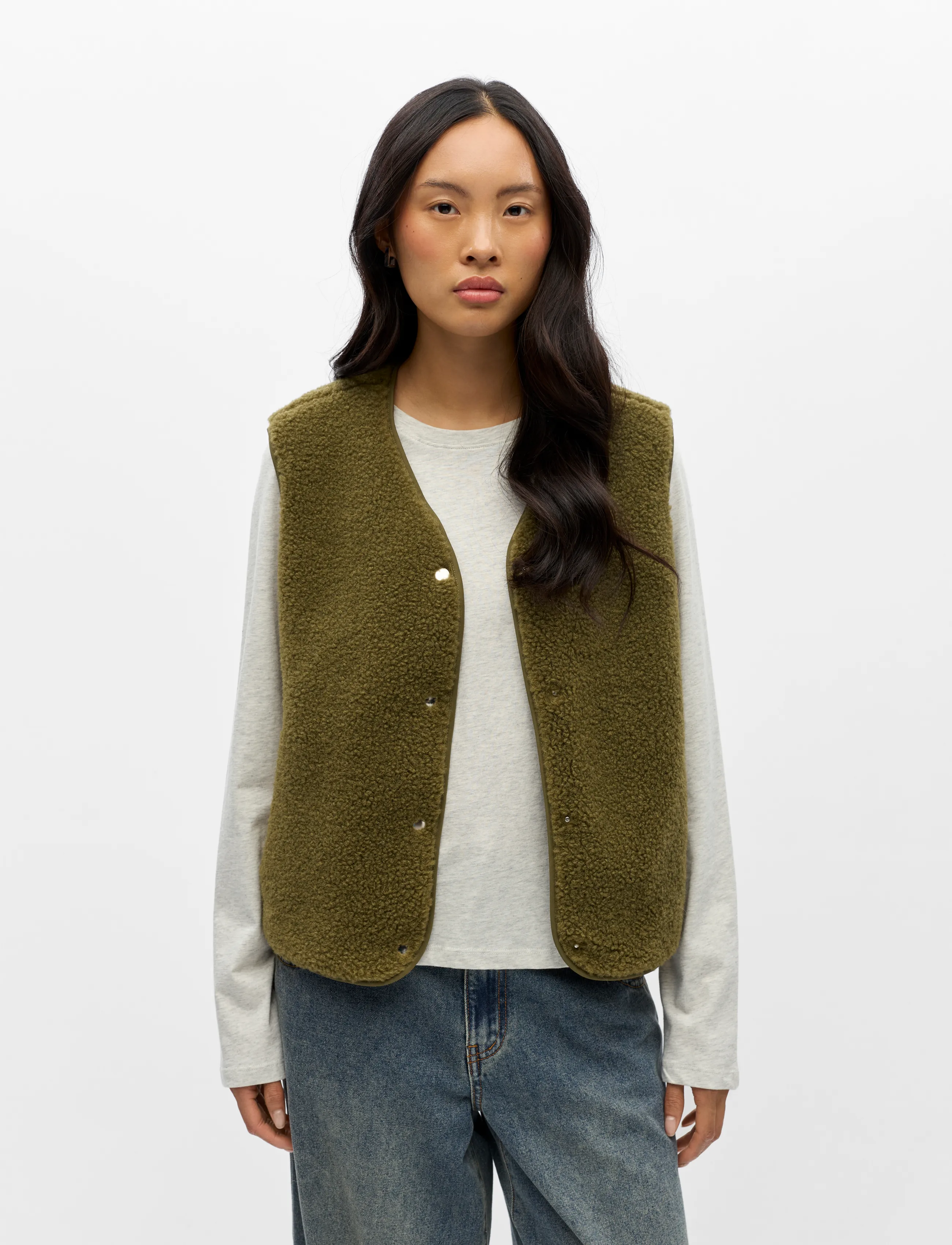 Object - OBJELLA WAISTCOAT NOOS - martini olive - 4