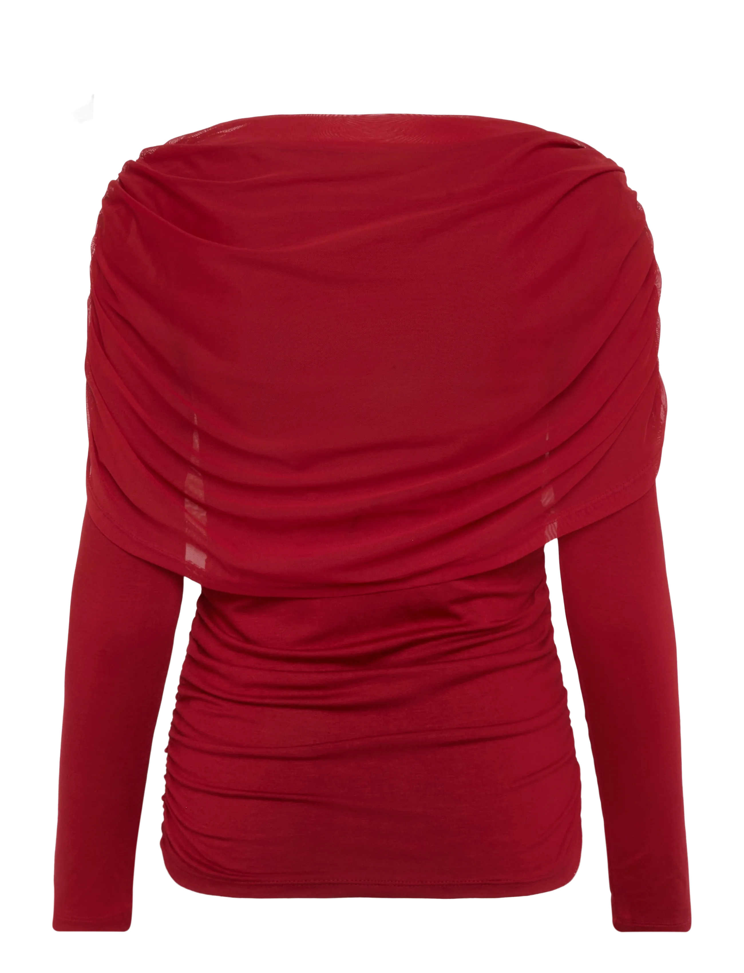 Object - OBJDINA L/S BOATNECK CAPE TOP E TNE 26 - pikkade varrukatega pluusid - red dahlia - 1
