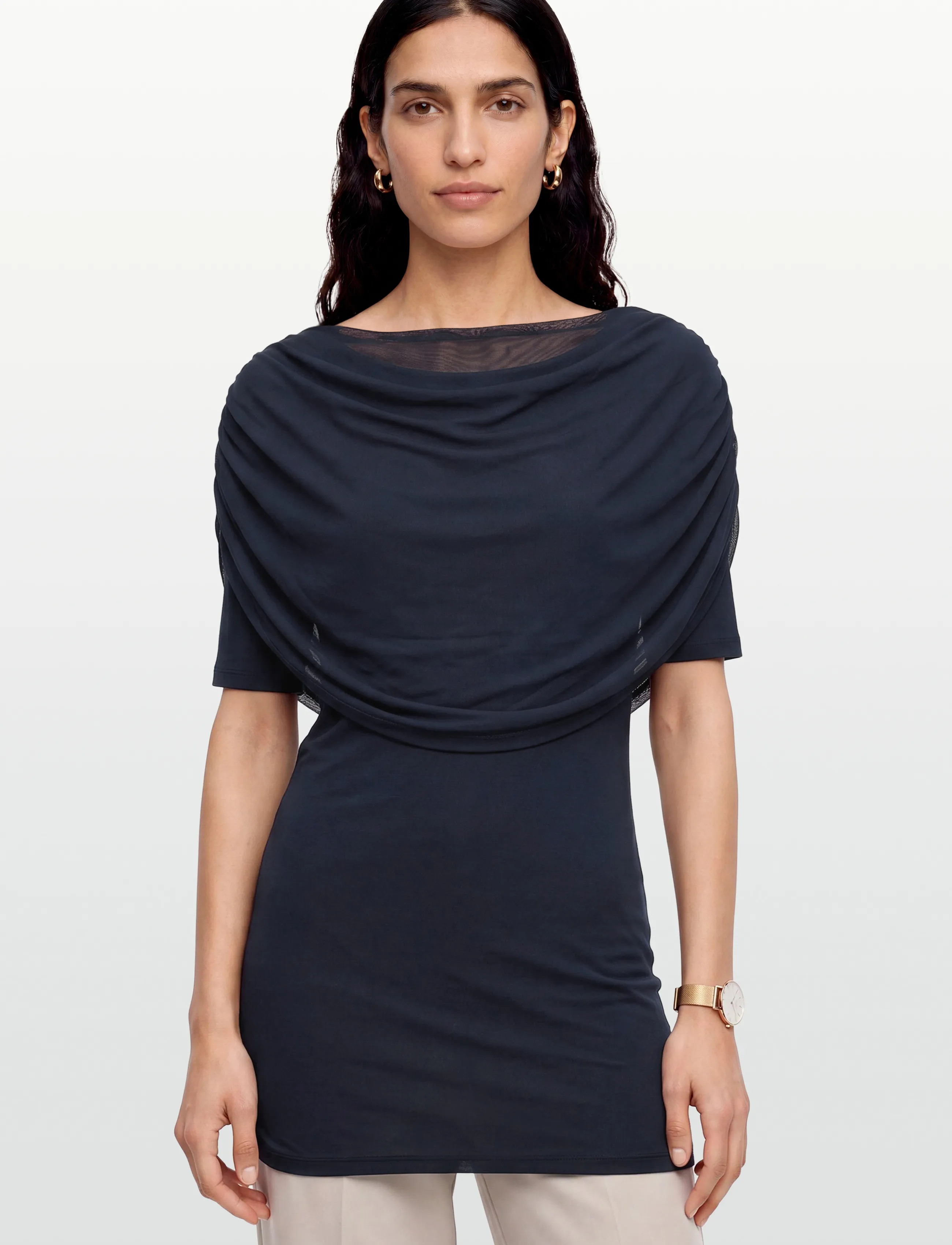 Object - OBJDINA 2/4 BOATNECK CAPE TOP E TNE 26 - lühikeste varrukatega pluusid - sky captain - 3