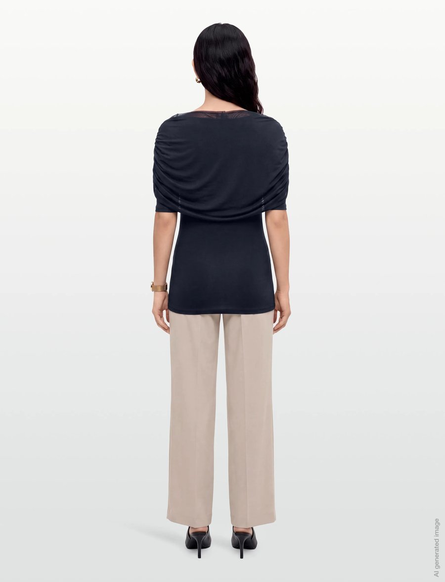 Object - OBJDINA 2/4 BOATNECK CAPE TOP E TNE 26 - lühikeste varrukatega pluusid - sky captain - 4