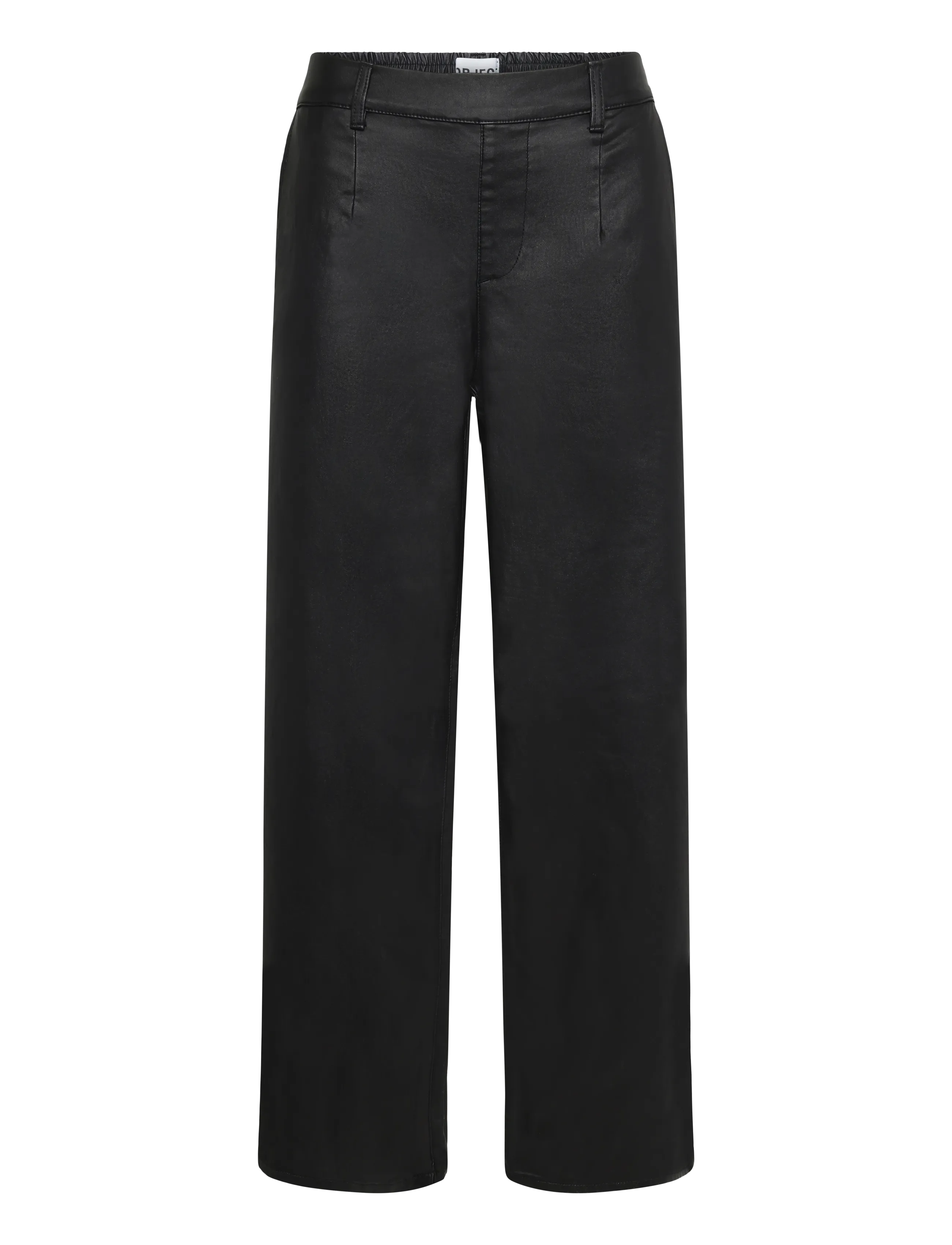 Object OBJLISA BELLE WIDE COATED PANTS NOOS - Vardagsstil - BLACK / black