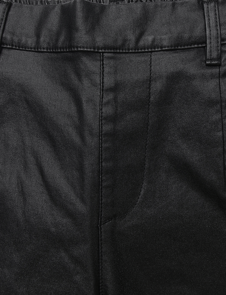 Object - OBJLISA BELLE WIDE COATED PANTS NOOS - vida byxor - black - 2